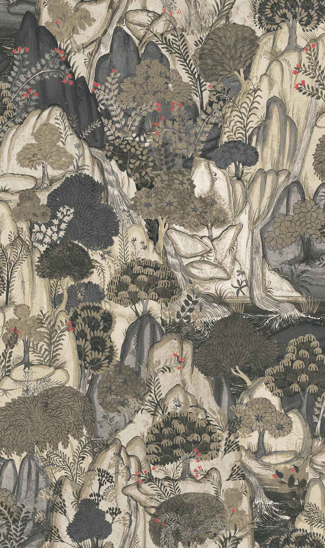 Falling Waters Neutral Scenic Wallpaper - York Wallcoverings - VR1555 - York Wallcoverings Wallpaper