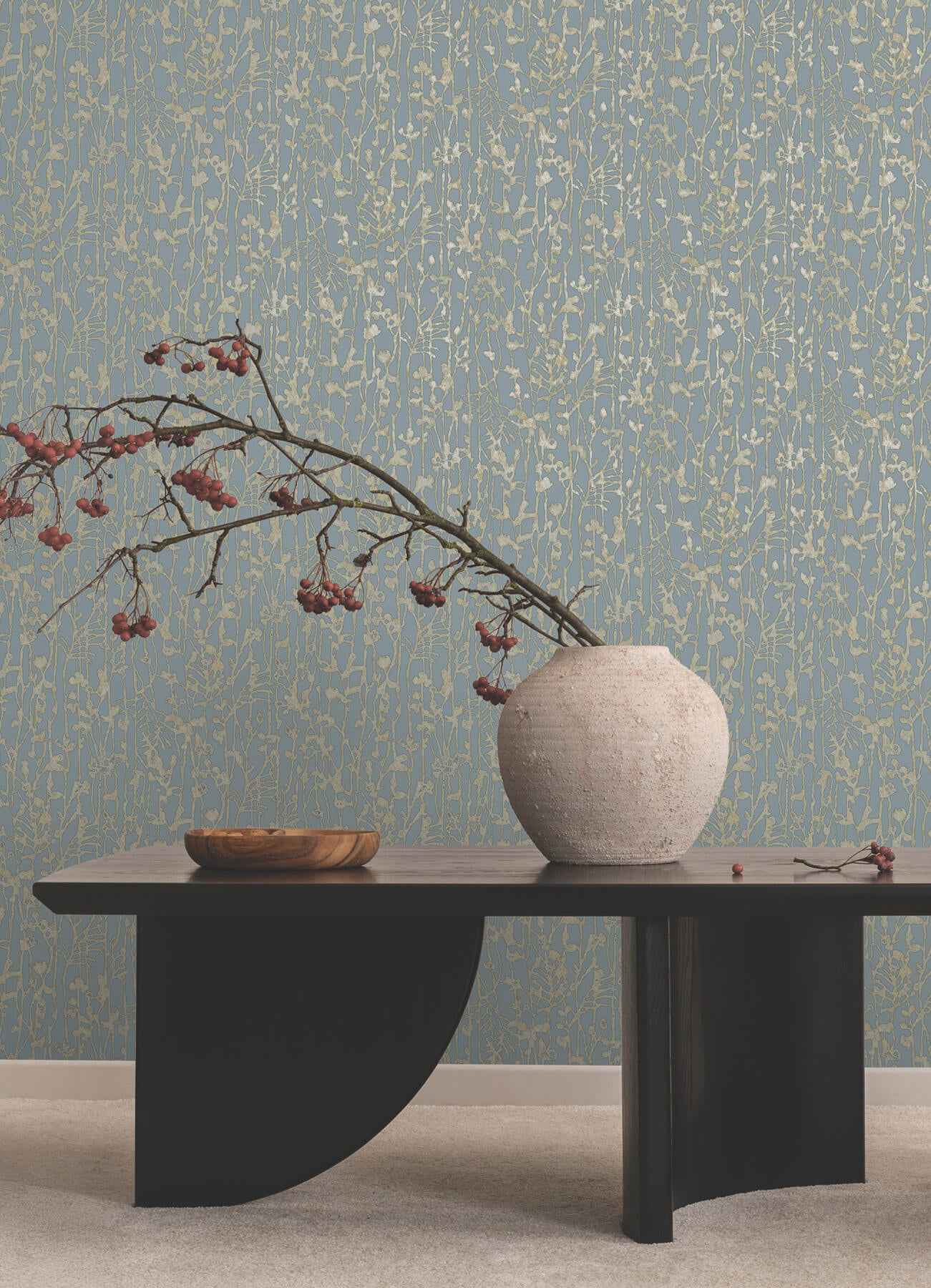 Filigree Light Blue Abstract Wallpaper - York Wallcoverings - VR1557 - York Wallcoverings Wallpaper