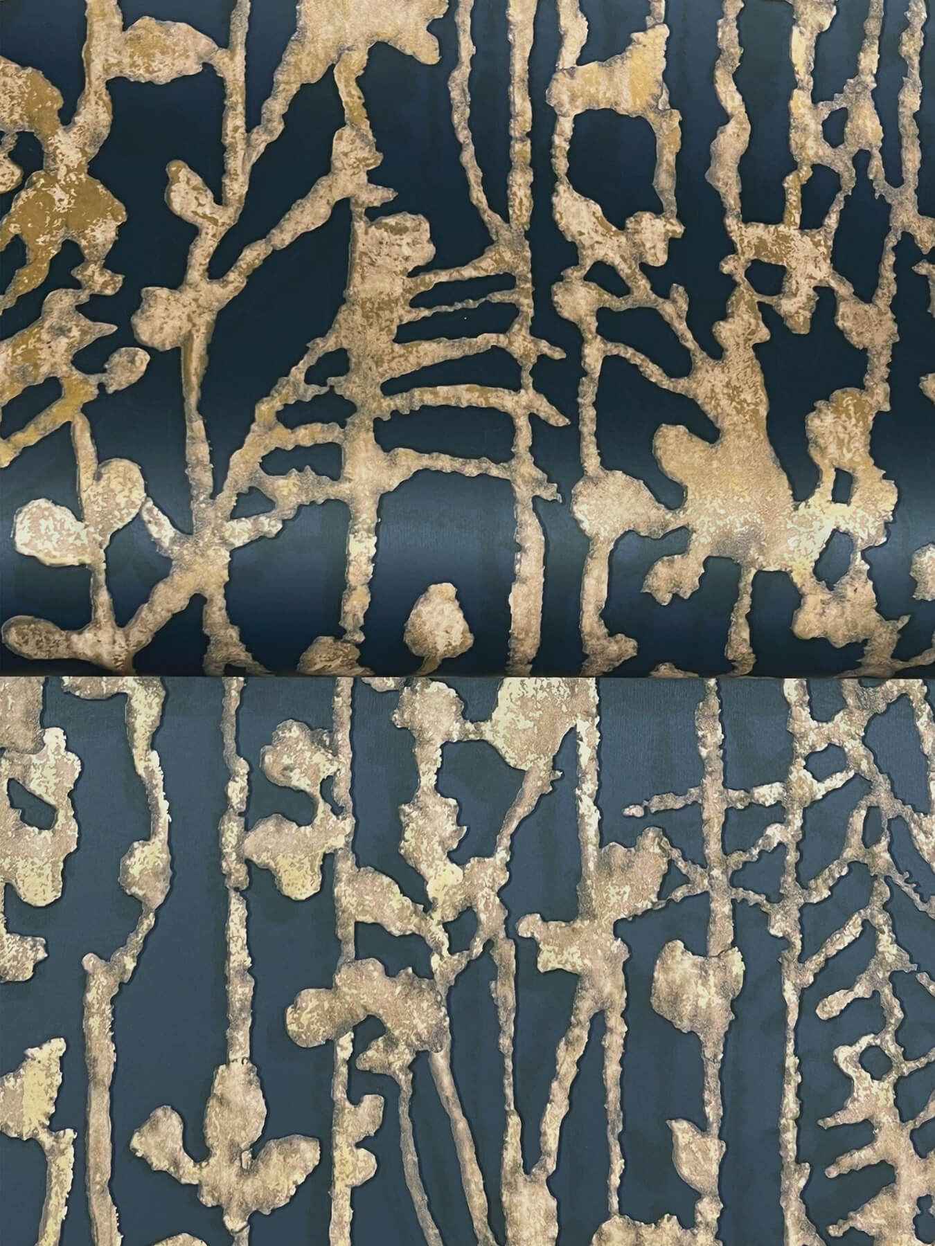 Filigree Navy Abstract Wallpaper - York Wallcoverings - VR1561 - York Wallcoverings Wallpaper
