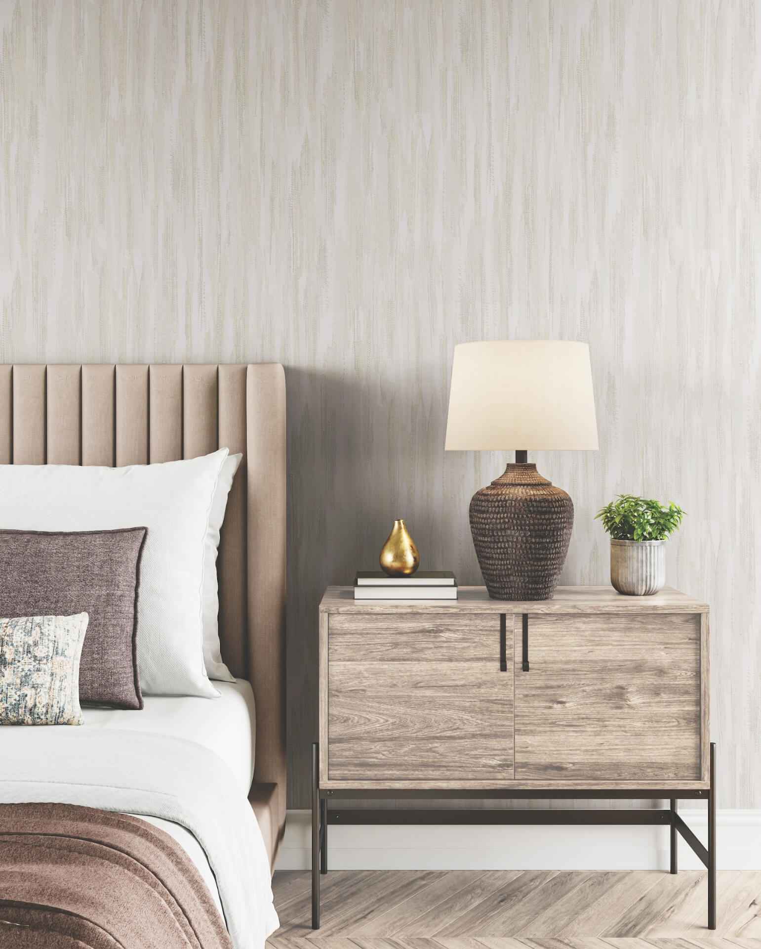 Tribeca White Texture Stripe Wallpaper - York Wallcoverings - VR1522 - York Wallcoverings Wallpaper