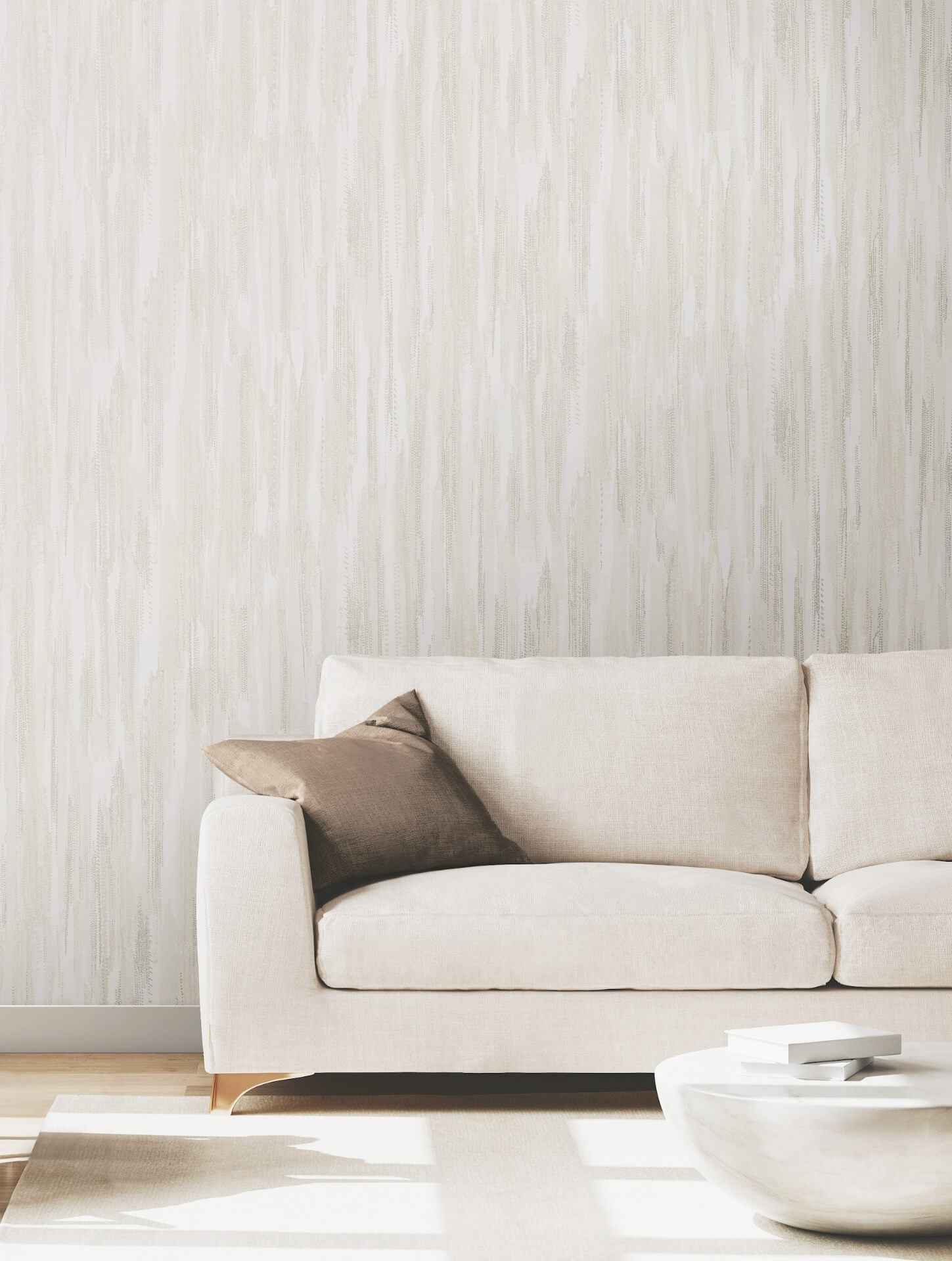 Tribeca White Texture Stripe Wallpaper - York Wallcoverings - VR1522 - York Wallcoverings Wallpaper