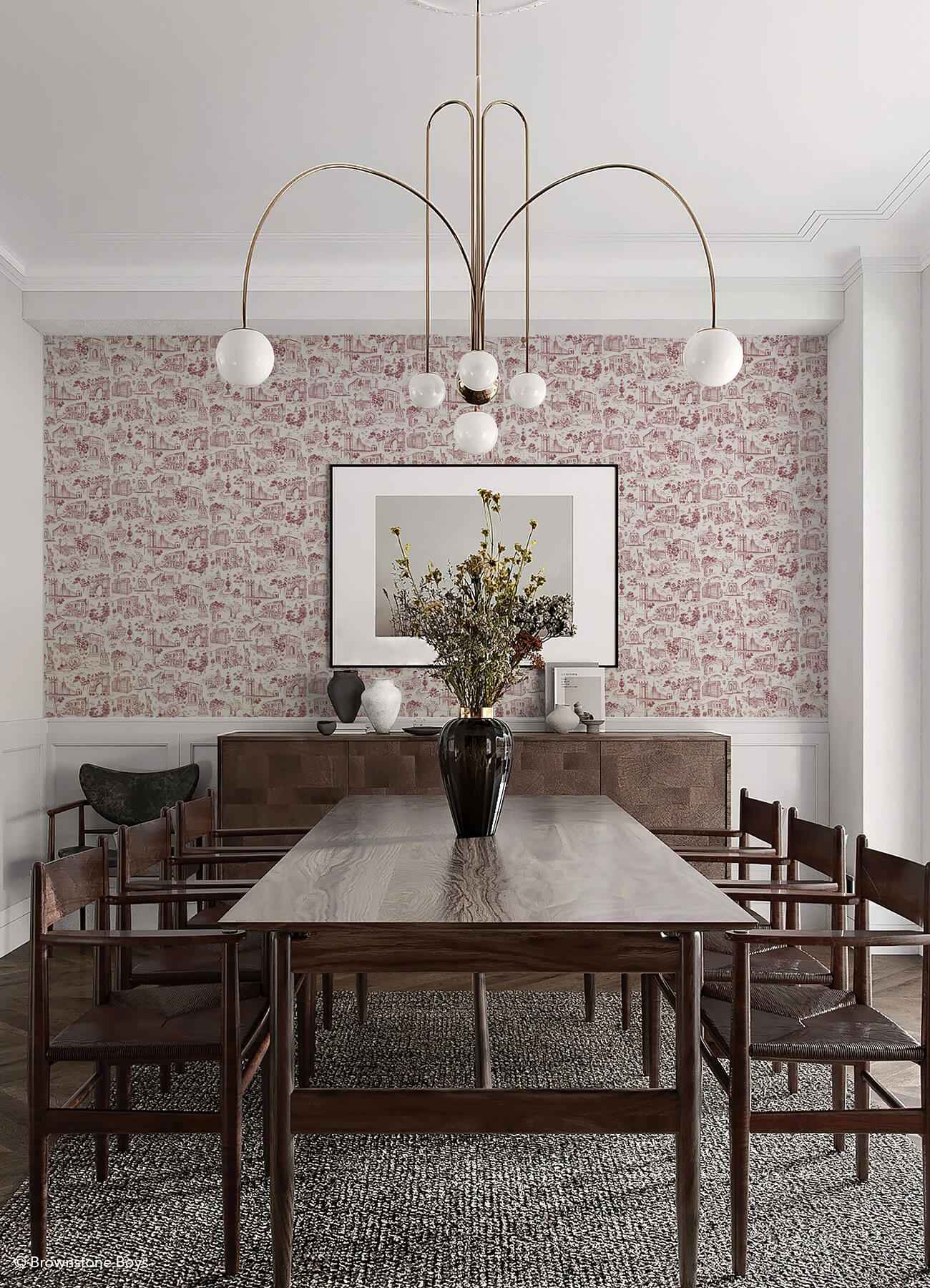 Toile De New York Brick Peel and Stick Wallpaper - York Wallcoverings - BBS6545 - York Wallcoverings Wallpaper