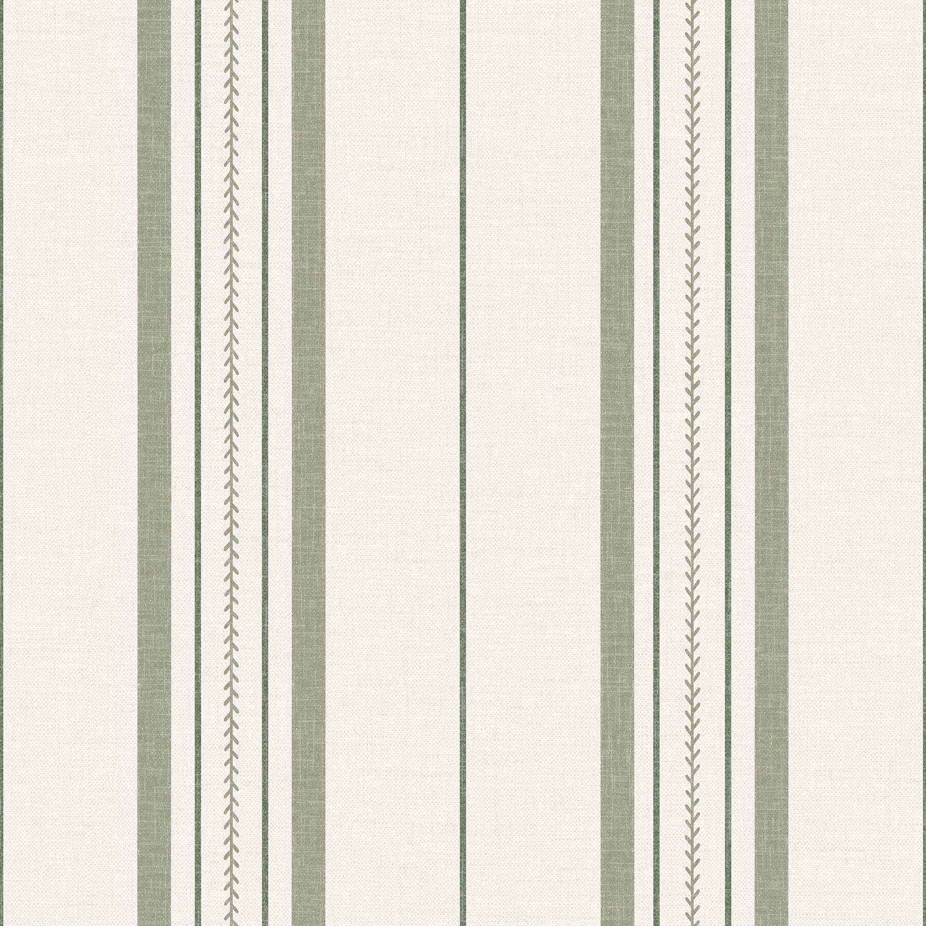 Townhouse Stripe Ivy Peel and Stick Wallpaper - York Wallcoverings - BBS6552