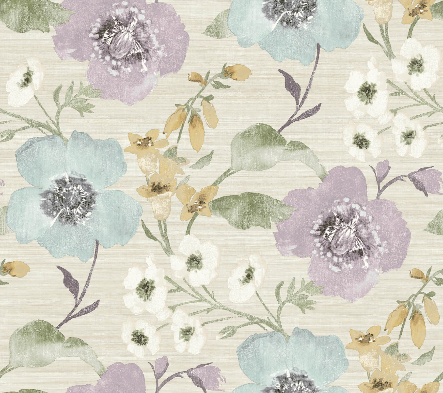 evelyn-lavender-floral-wallpaper-york-wallcoverings-ll3202 - York Wallcoverings Wallpaper