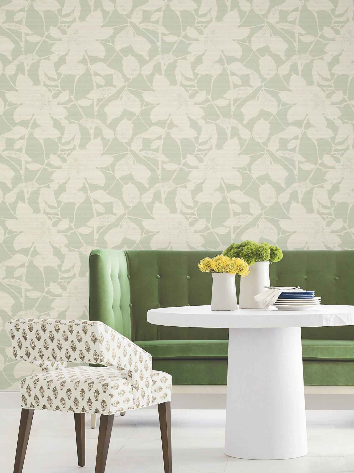 Solange Sage Botanical Wallpaper - York Wallcoverings - LL3216 - York Wallcoverings Wallpaper