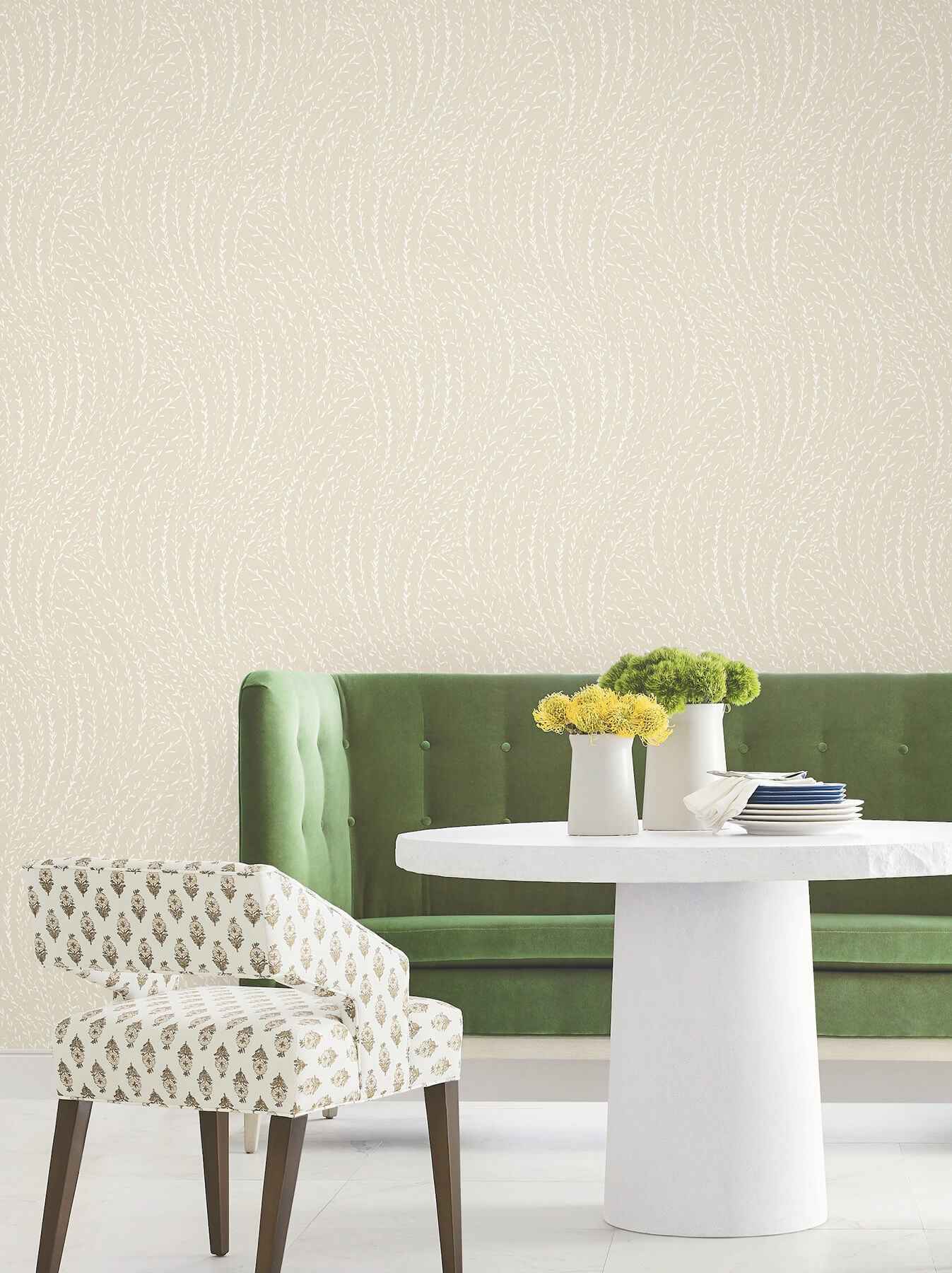 Willow Song Wheat Botanical Wallpaper - York Wallcoverings - LL3219 - York Wallcoverings Wallpaper