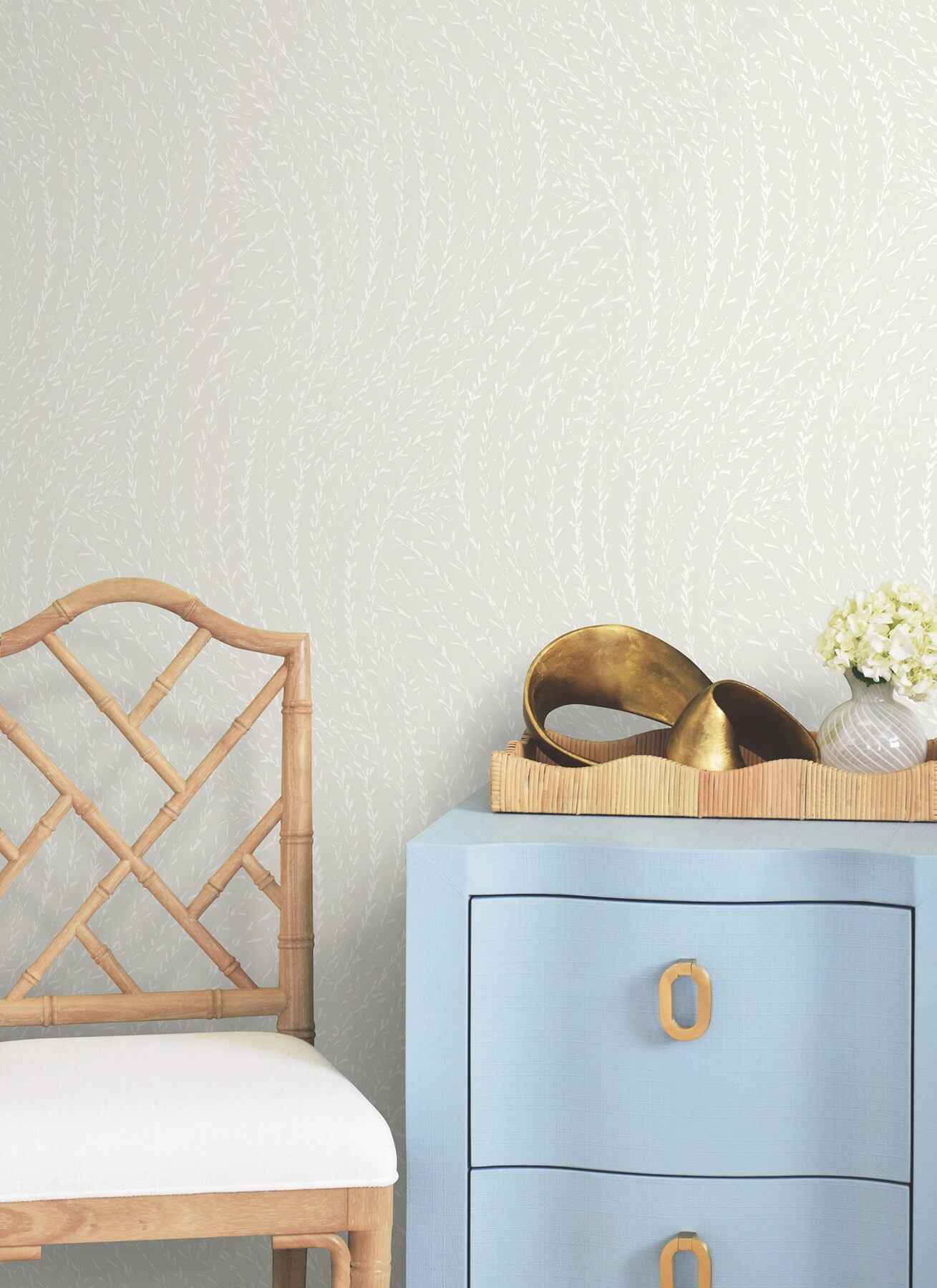 Willow Song Dove Botanical Wallpaper - York Wallcoverings - LL3222