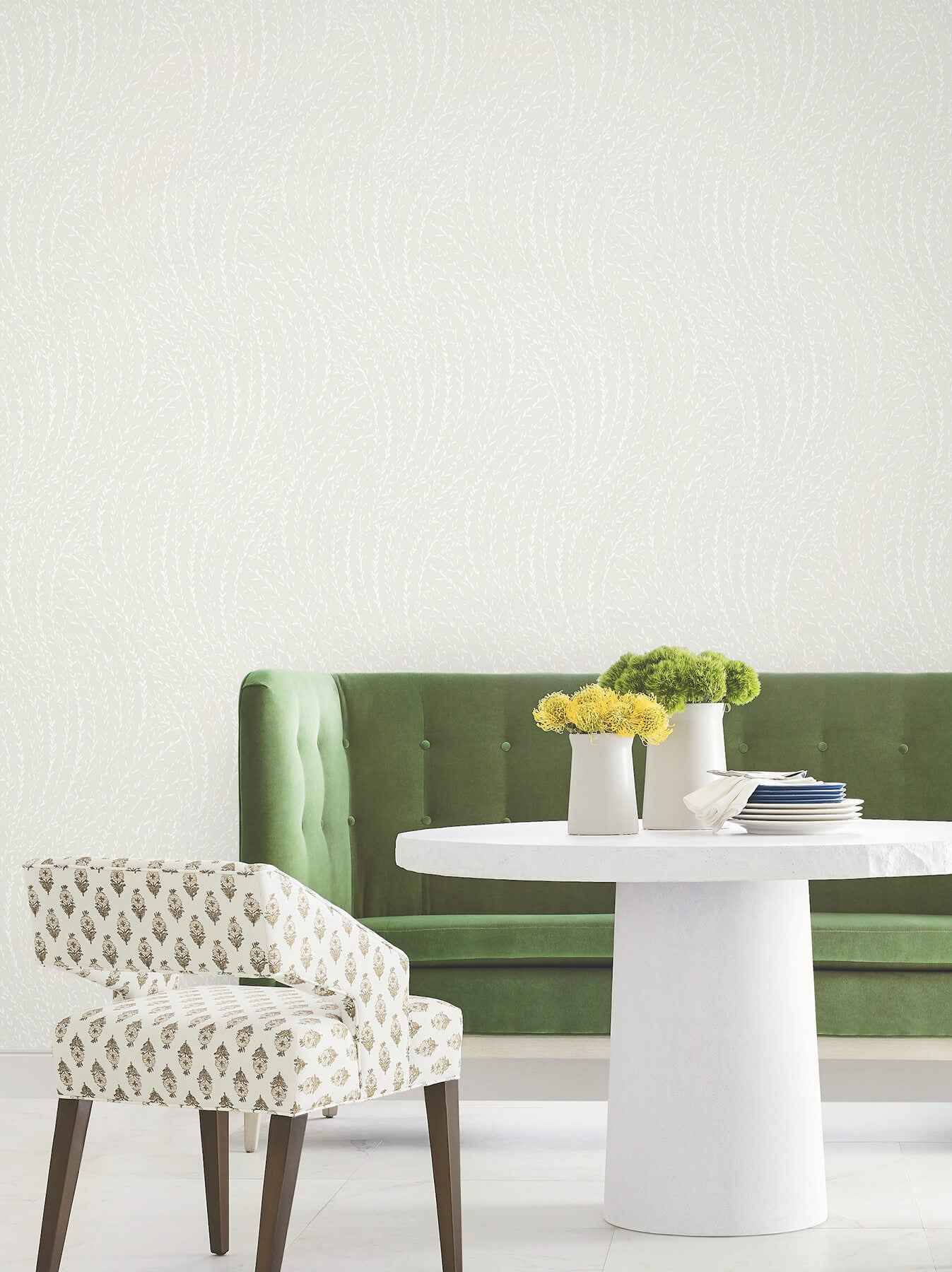 Willow Song Dove Botanical Wallpaper - York Wallcoverings - LL3222 - York Wallcoverings Wallpaper