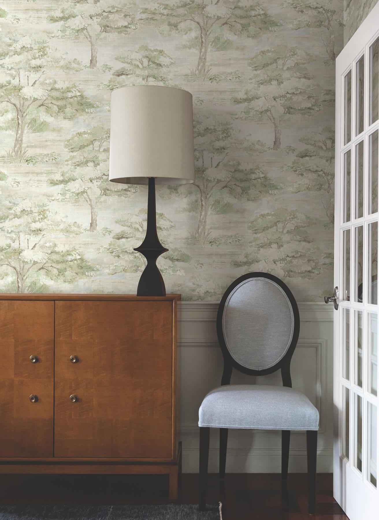 Moreno Green Woodland Wallpaper - York Wallcoverings - LL3224