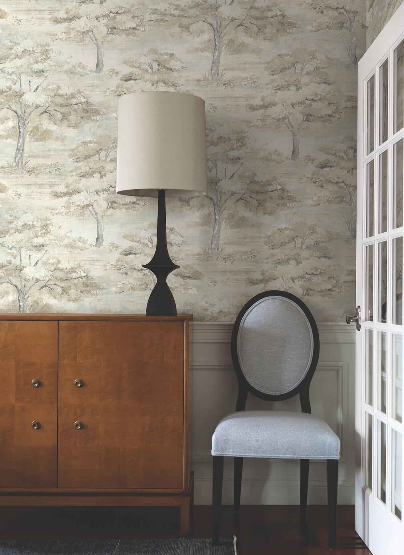 Moreno Neutral Woodland Wallpaper - York Wallcoverings - LL3227