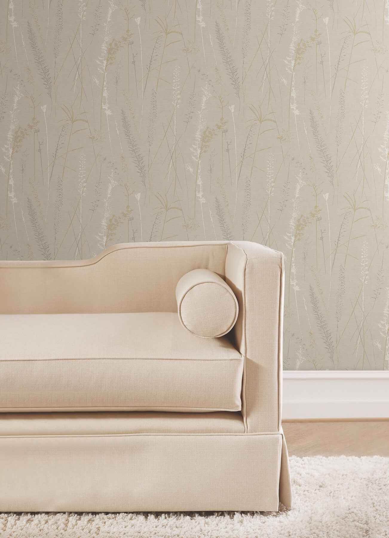 Meadow Splendor Neutral Botanical Wallpaper - York Wallcoverings - LL3239 - York Wallcoverings Wallpaper
