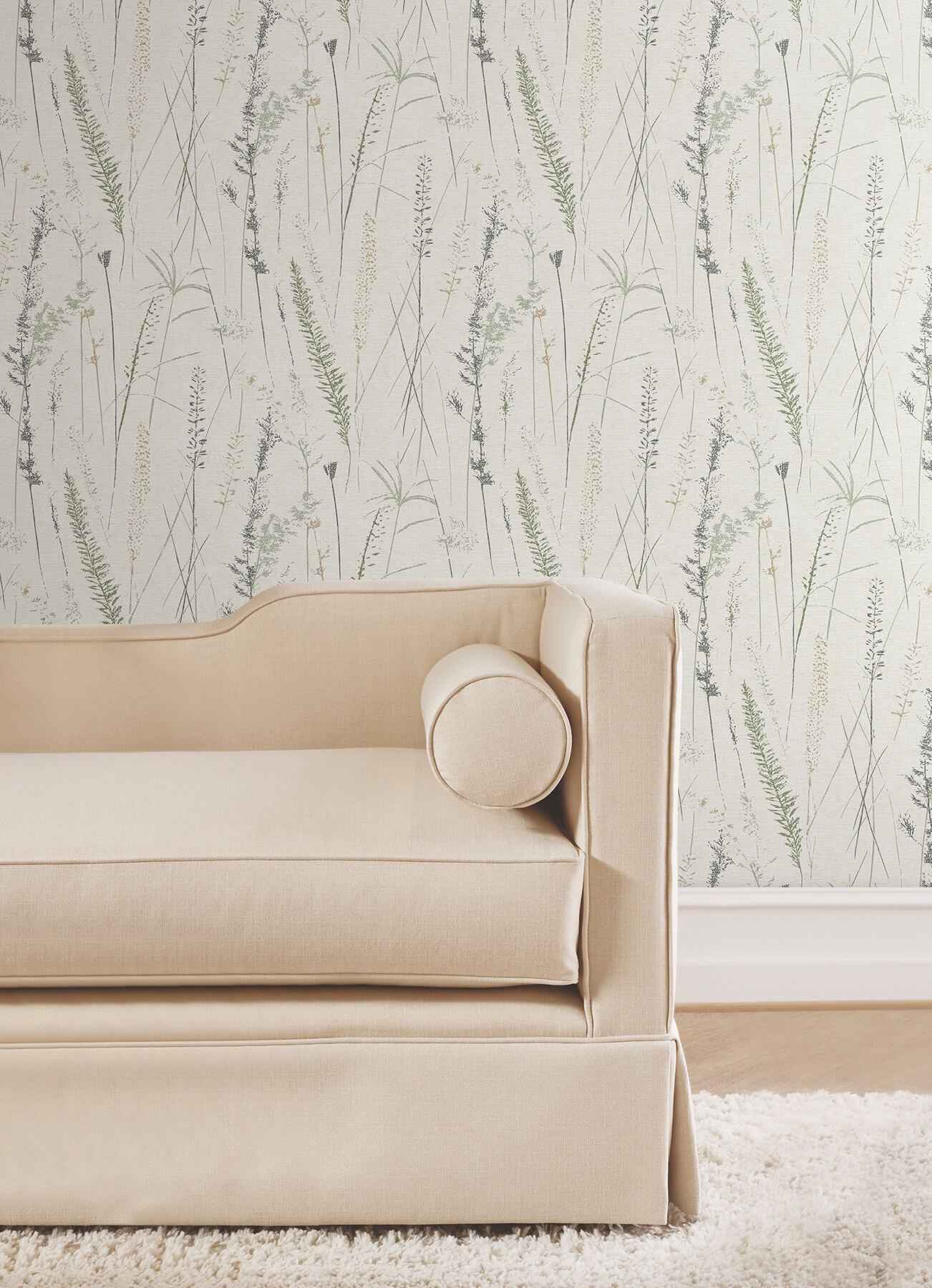 Meadow Splendor Charcoal Botanical Wallpaper - York Wallcoverings - LL3240 - York Wallcoverings Wallpaper