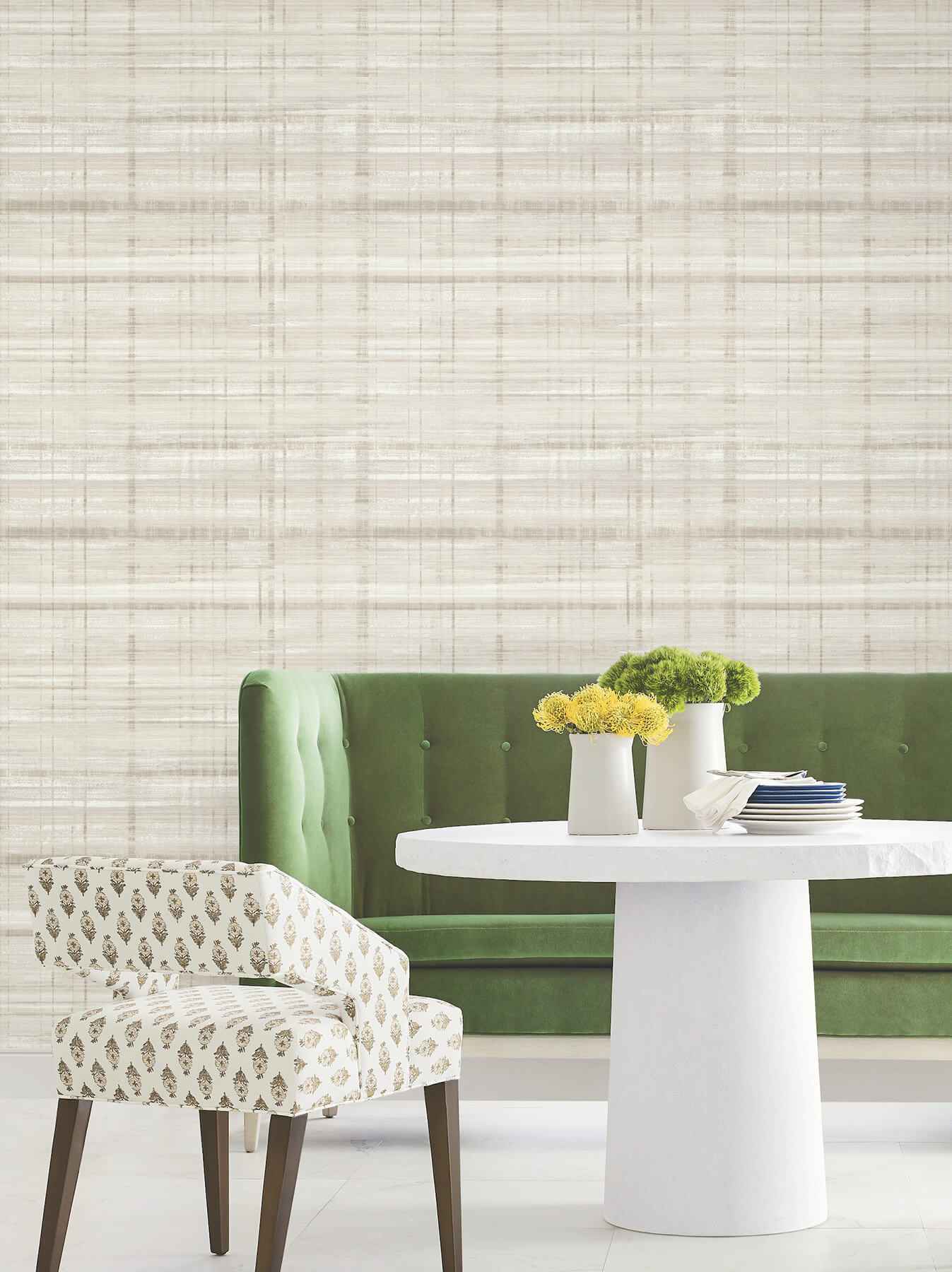 Vanishing Point Neutral Striated Wallpaper - York Wallcoverings - LL3247 - York Wallcoverings Wallpaper