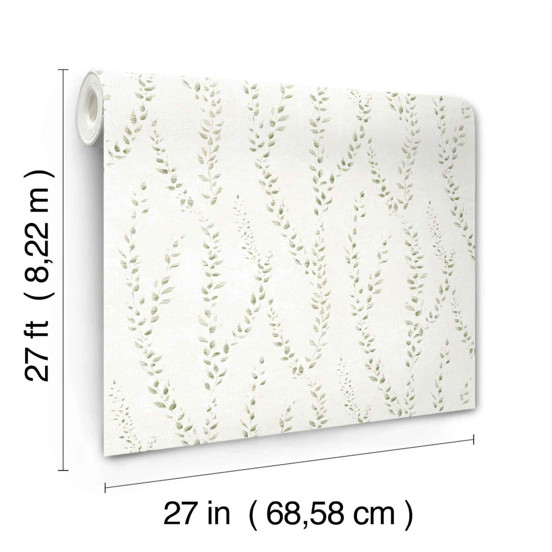 Alpenrose Moss Vine Wallpaper - York Wallcoverings - LL3252 - York Wallcoverings Wallpaper