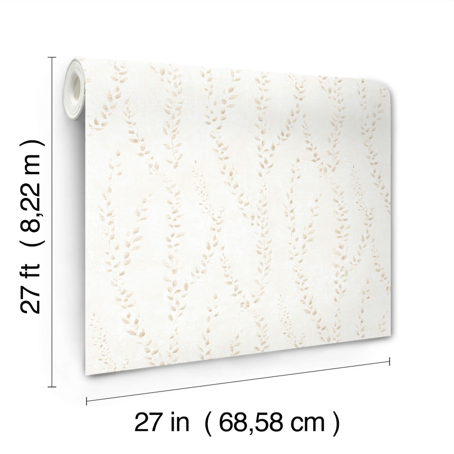 alpenrose-beige-vine-wallpaper-york-wallcoverings-ll3254 - York Wallcoverings Wallpaper
