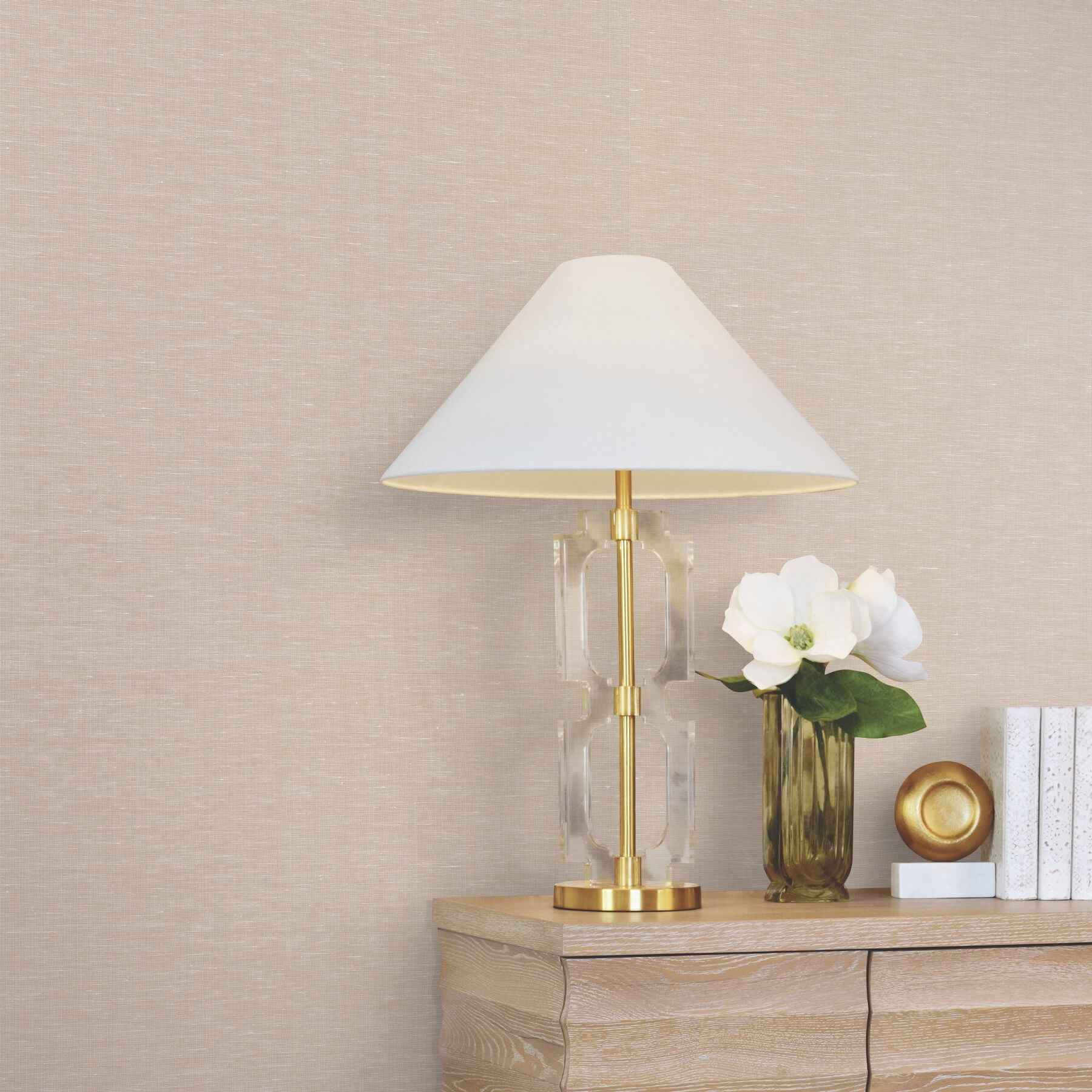 Hempfield Weave Wheat Loomed Wallpaper - York Wallcoverings - LL4350