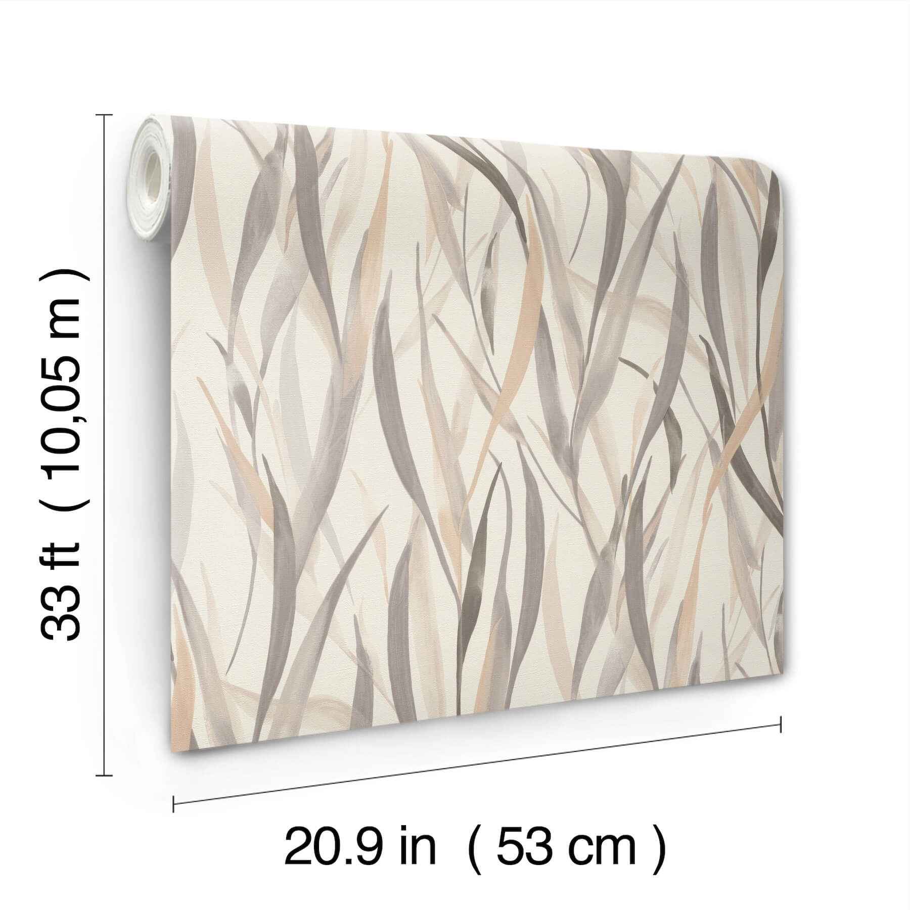 Willoughby Neutral Fronds Wallpaper - York Wallcoverings - 4202-330205 - York Wallcoverings Wallpaper