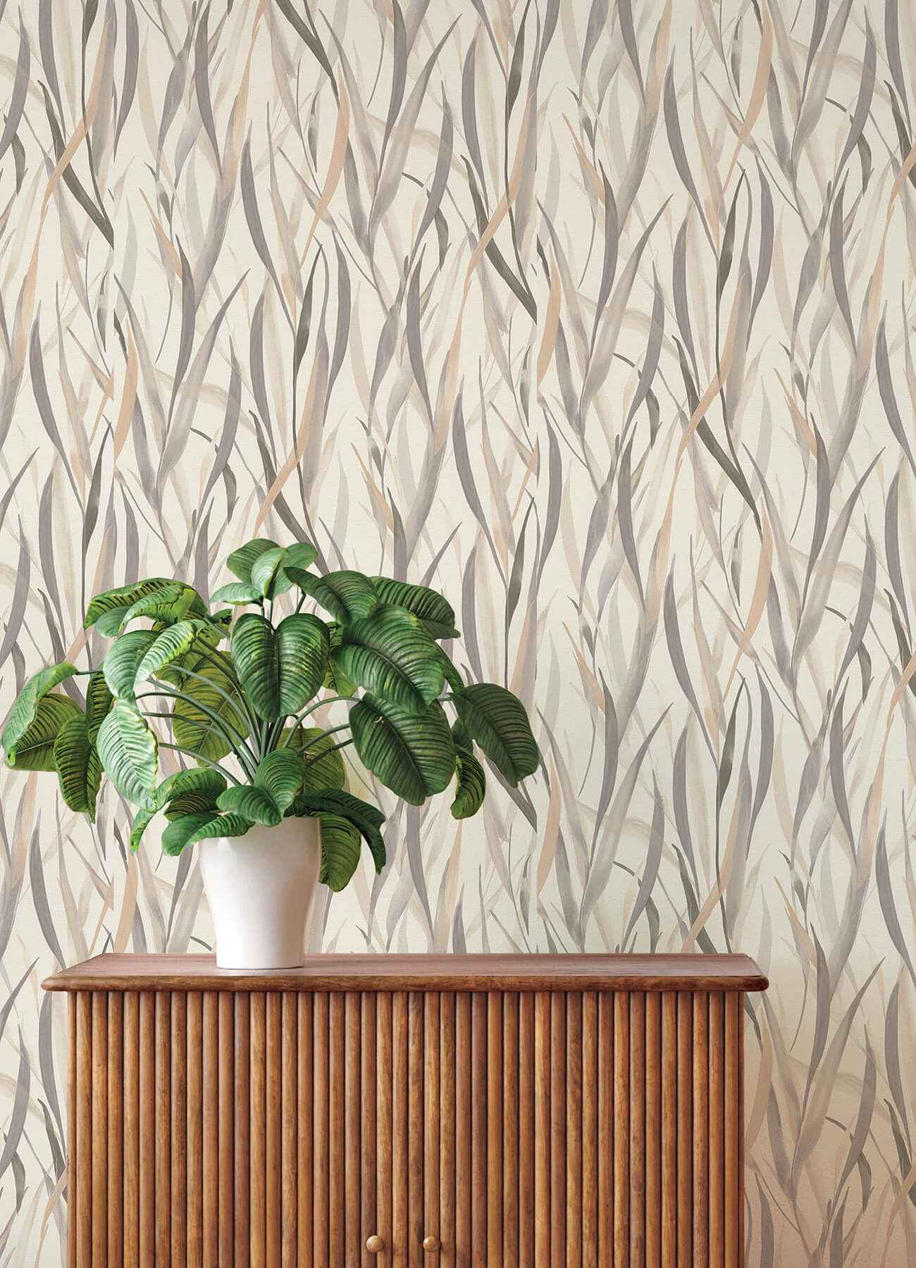 Willoughby Neutral Fronds Wallpaper - York Wallcoverings - 4202-330205 - York Wallcoverings Wallpaper