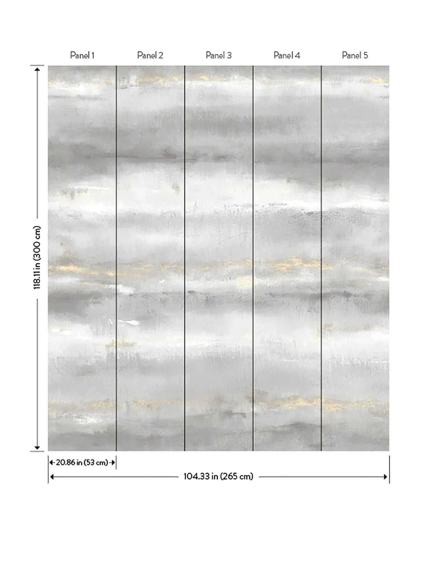 Aveline Grey Wall Mural - York Wallcoverings - 4202-367584M - York Wallcoverings Wallpaper