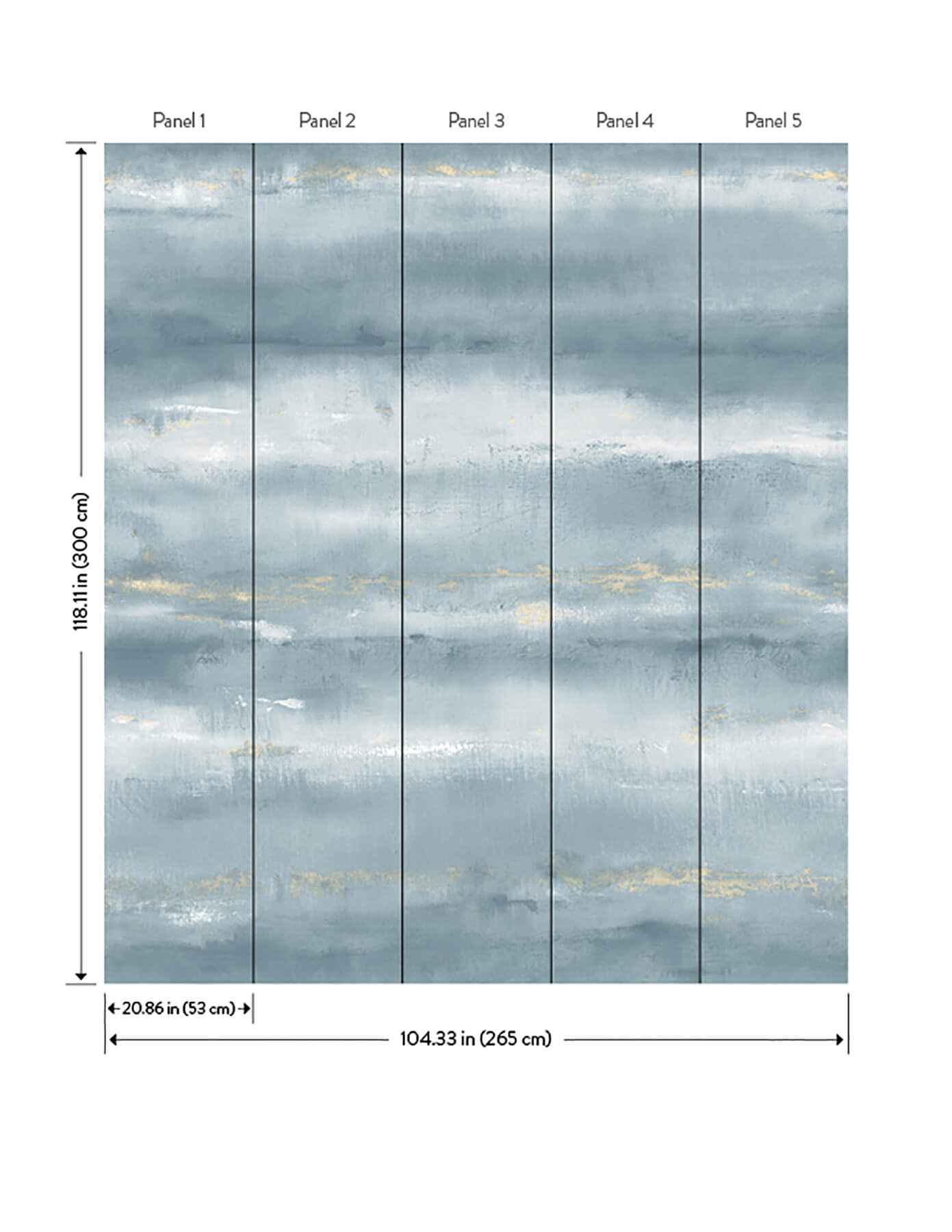 Aveline Indigo Wall Mural - York Wallcoverings - 4202-367706M - York Wallcoverings Wallpaper