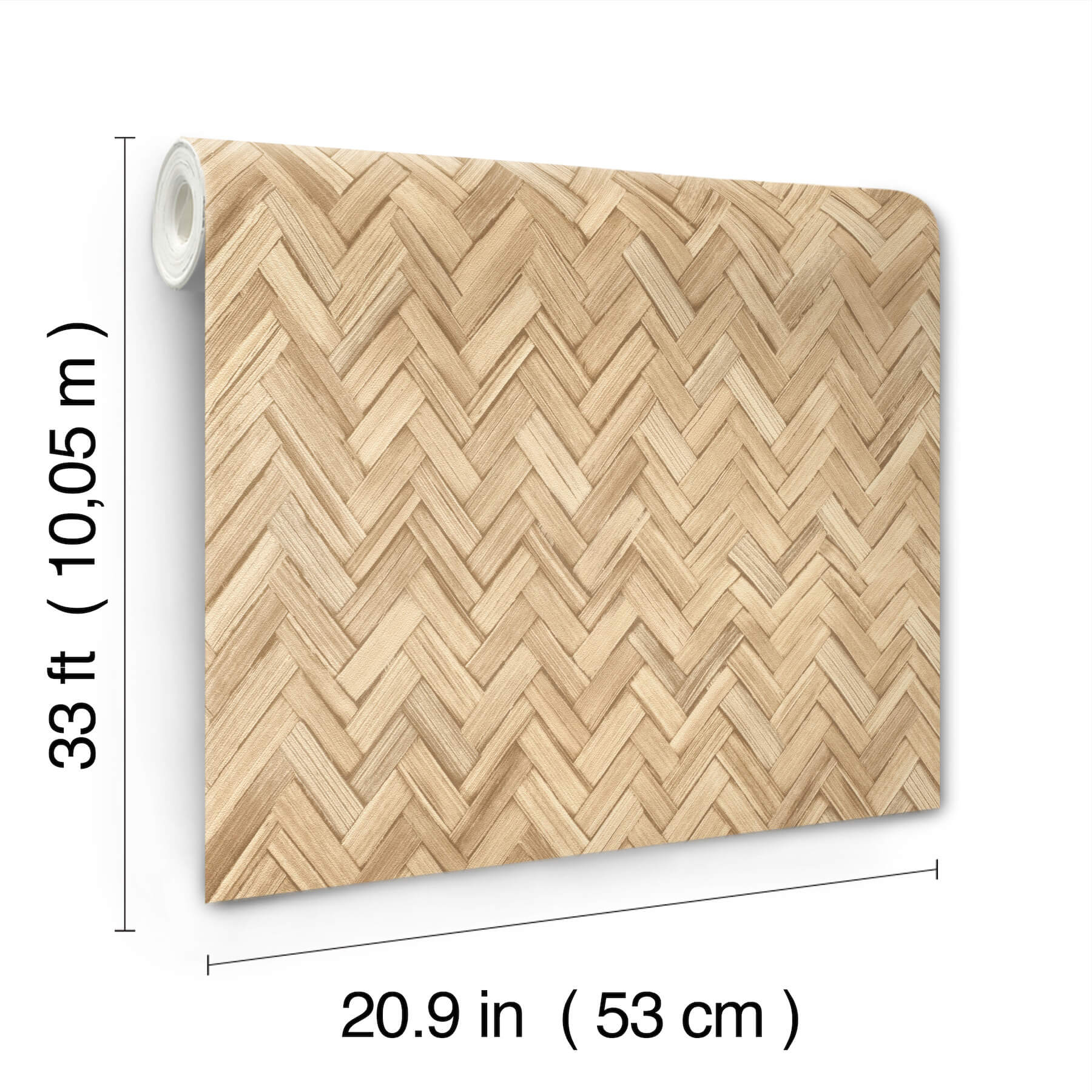 ellery-wheat-herringbone-wallpaper-york-wallcoverings-4202-410334 - York Wallcoverings Wallpaper