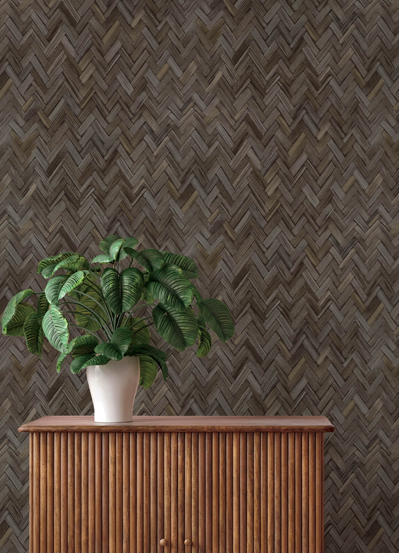 ellery-charcoal-herringbone-wallpaper-york-wallcoverings-4202-410358 - York Wallcoverings Wallpaper
