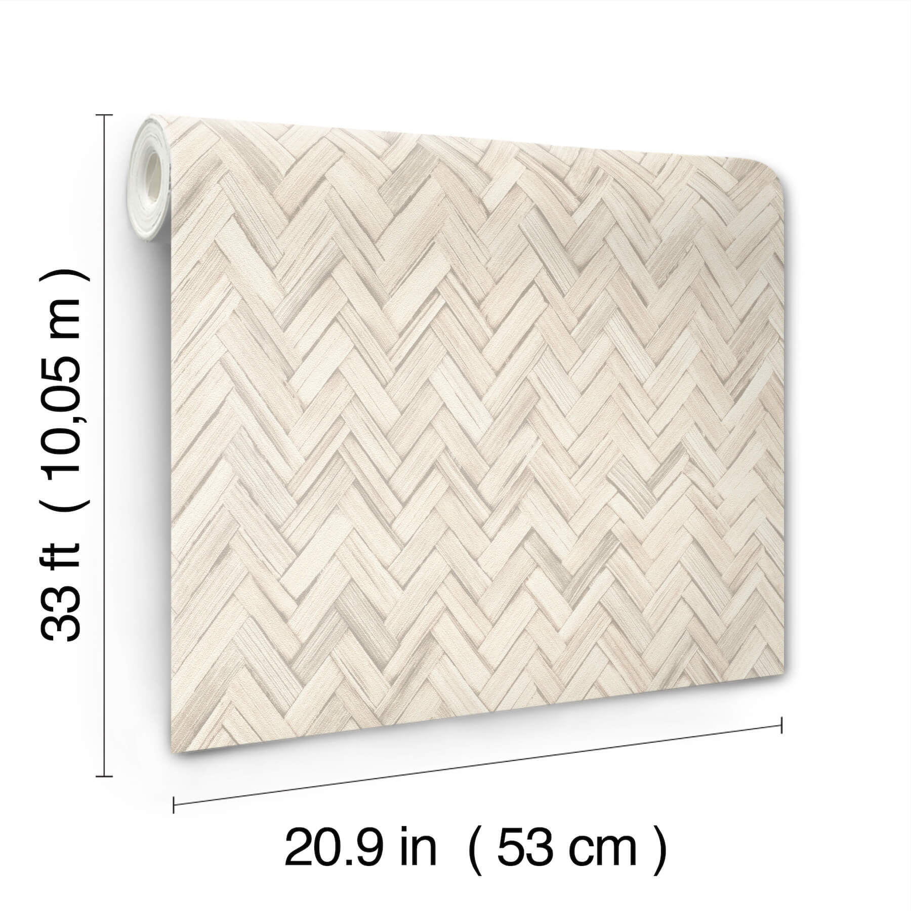 ellery-beige-herringbone-wallpaper-york-wallcoverings-4202-410372 - York Wallcoverings Wallpaper