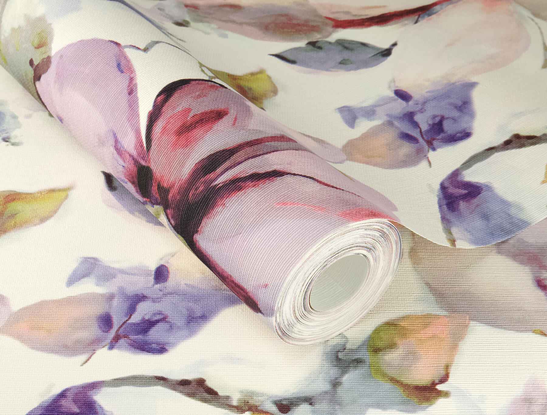 Liliana Plum Floral Wallpaper - York Wallcoverings - 4202-481228 - York Wallcoverings Wallpaper