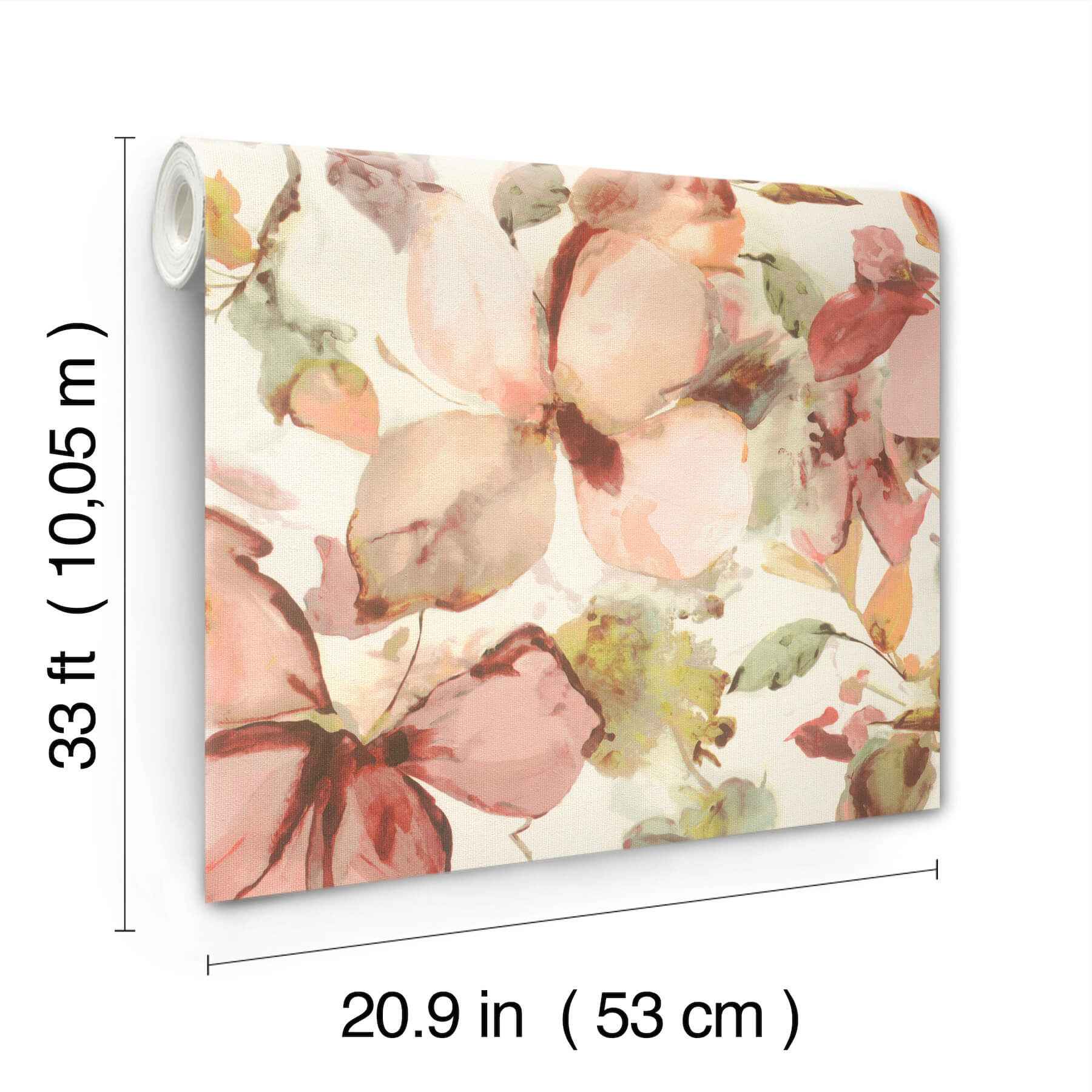Liliana Pink Floral Wallpaper - York Wallcoverings - 4202-481259 - York Wallcoverings Wallpaper