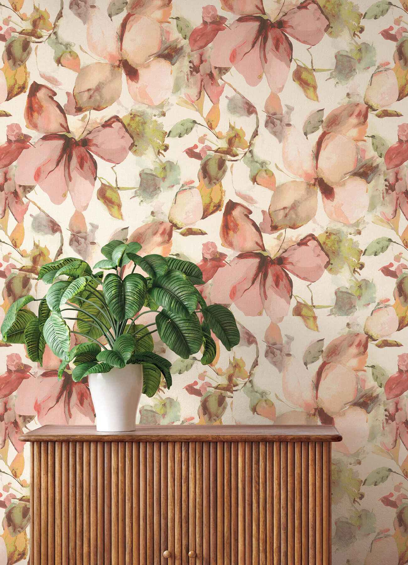 Liliana Pink Floral Wallpaper - York Wallcoverings - 4202-481259 - York Wallcoverings Wallpaper