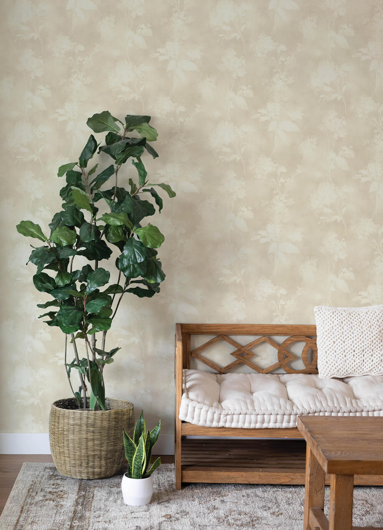 izara-beige-botanical-wallpaper-york-wallcoverings-4202-481419 - York Wallcoverings Wallpaper