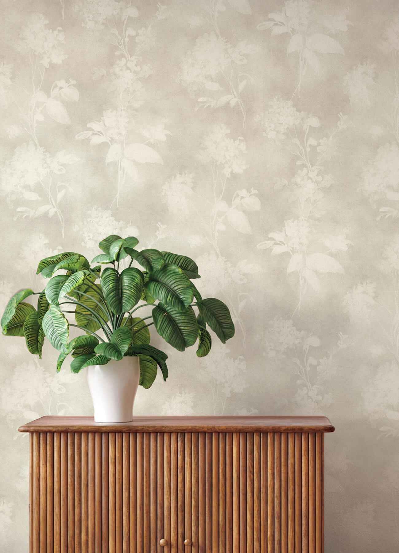 Izara Light Grey Botanical Wallpaper - York Wallcoverings - 4202-481457 - York Wallcoverings Wallpaper