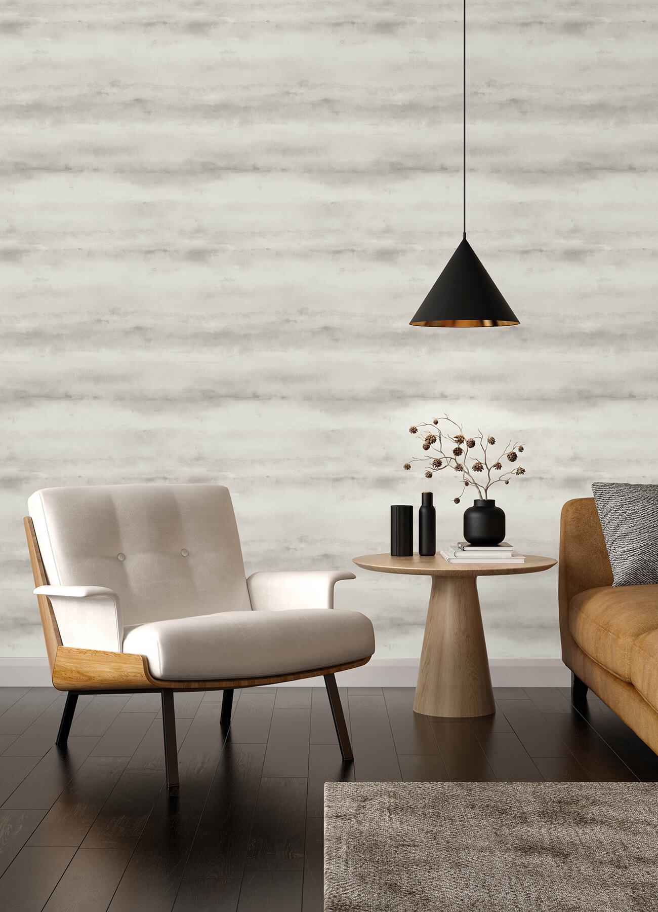 Ayla Grey Abstract Stripe Wallpaper - York Wallcoverings - 4202-481686