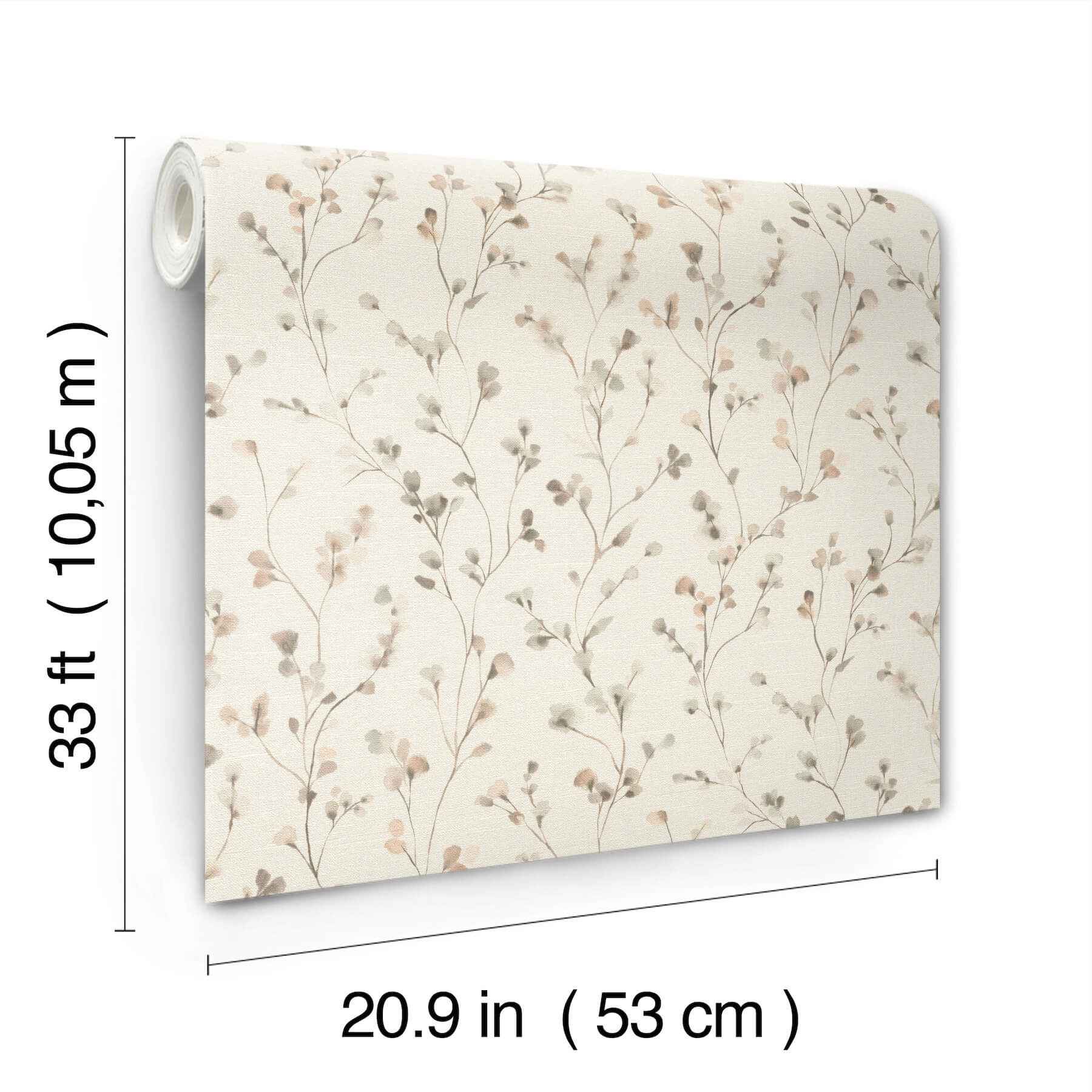 Romy Neutral Springtime Trail Wallpaper - York Wallcoverings - 4202-486131 - York Wallcoverings Wallpaper