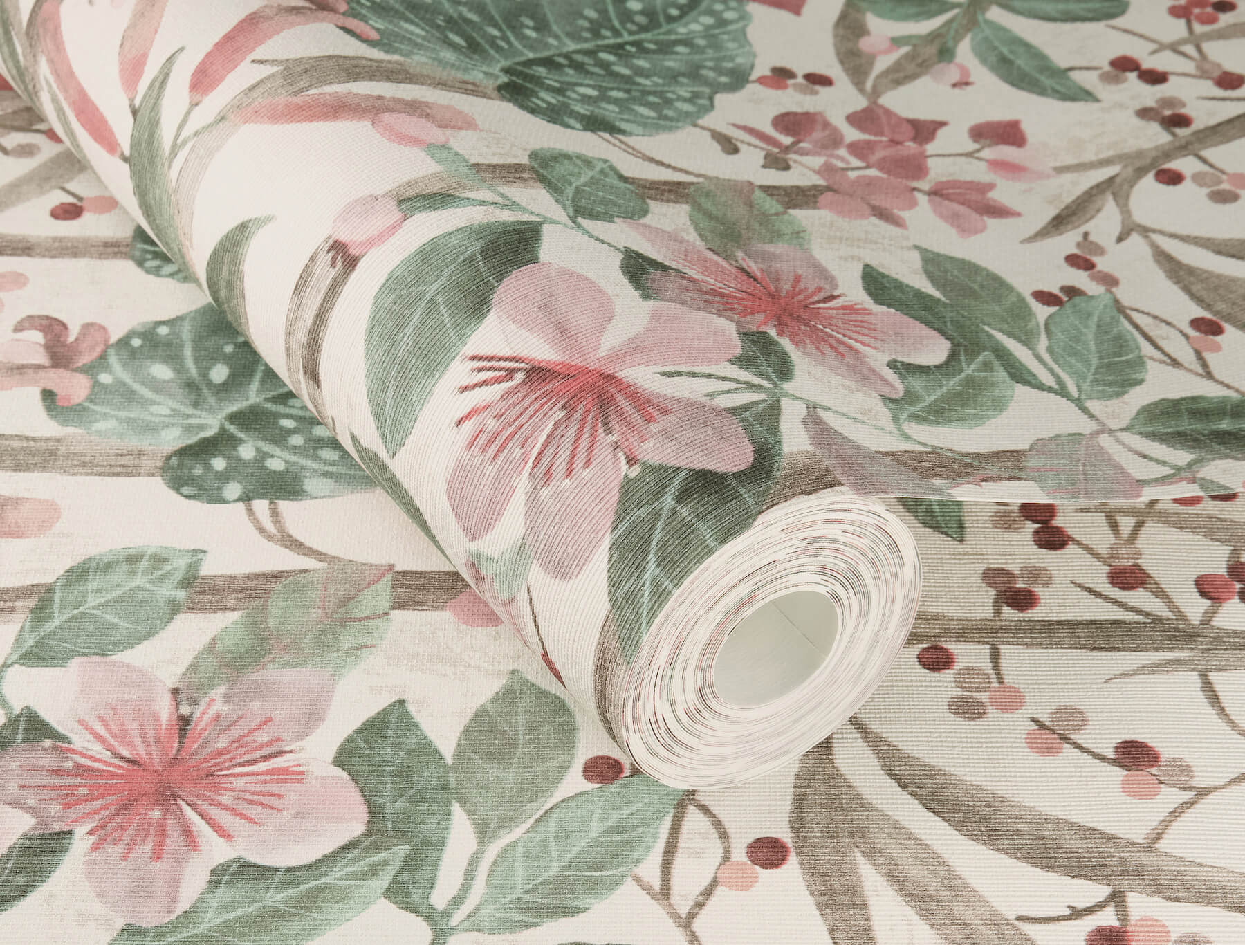 kalina-teal-floral-fruits-wallpaper-york-wallcoverings-4202-538212 - York Wallcoverings Papel pintado