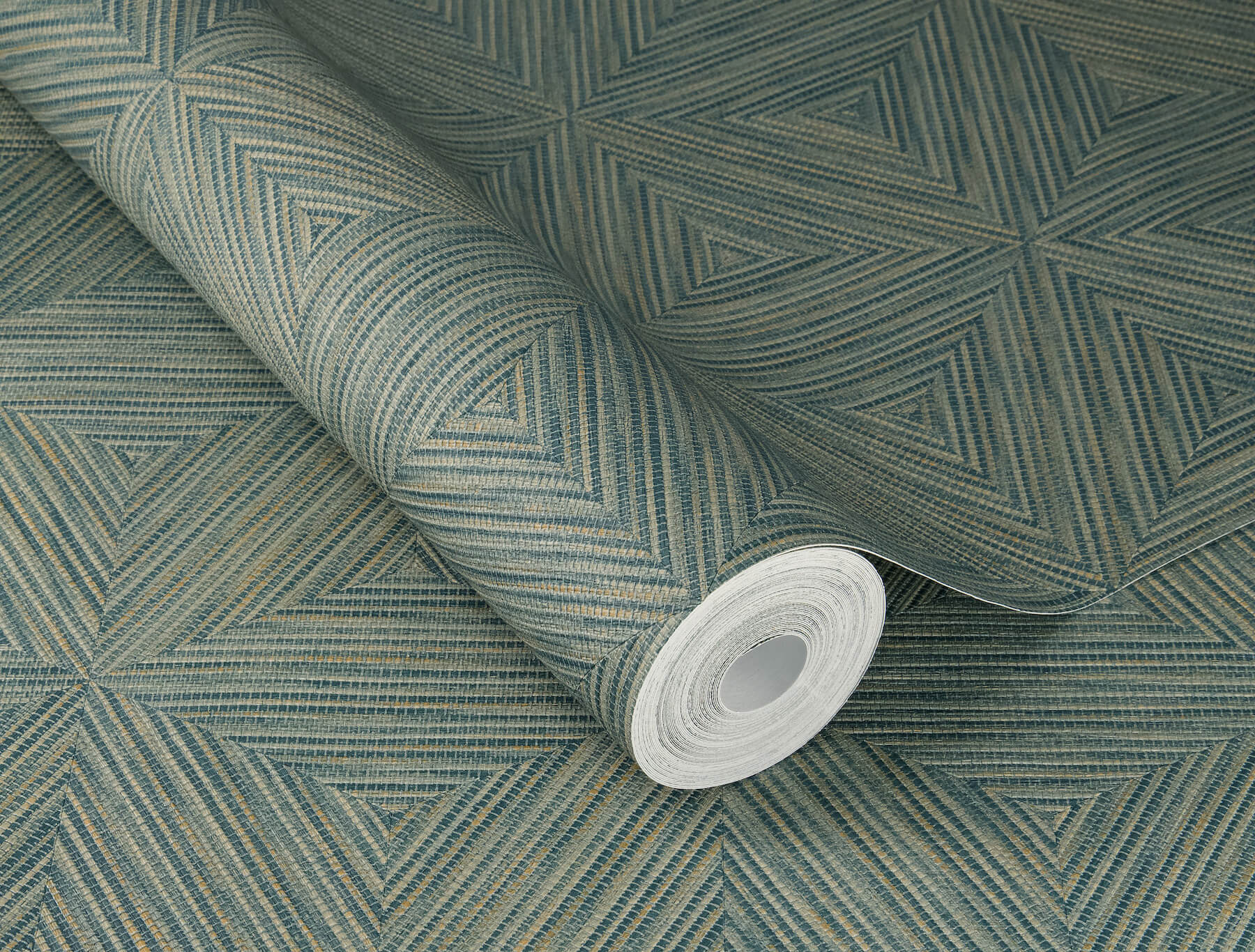 anara-teal-geo-faux-grasscloth-wallpaper-york-wallcoverings-4202-571271 - York Wallcoverings Papel pintado