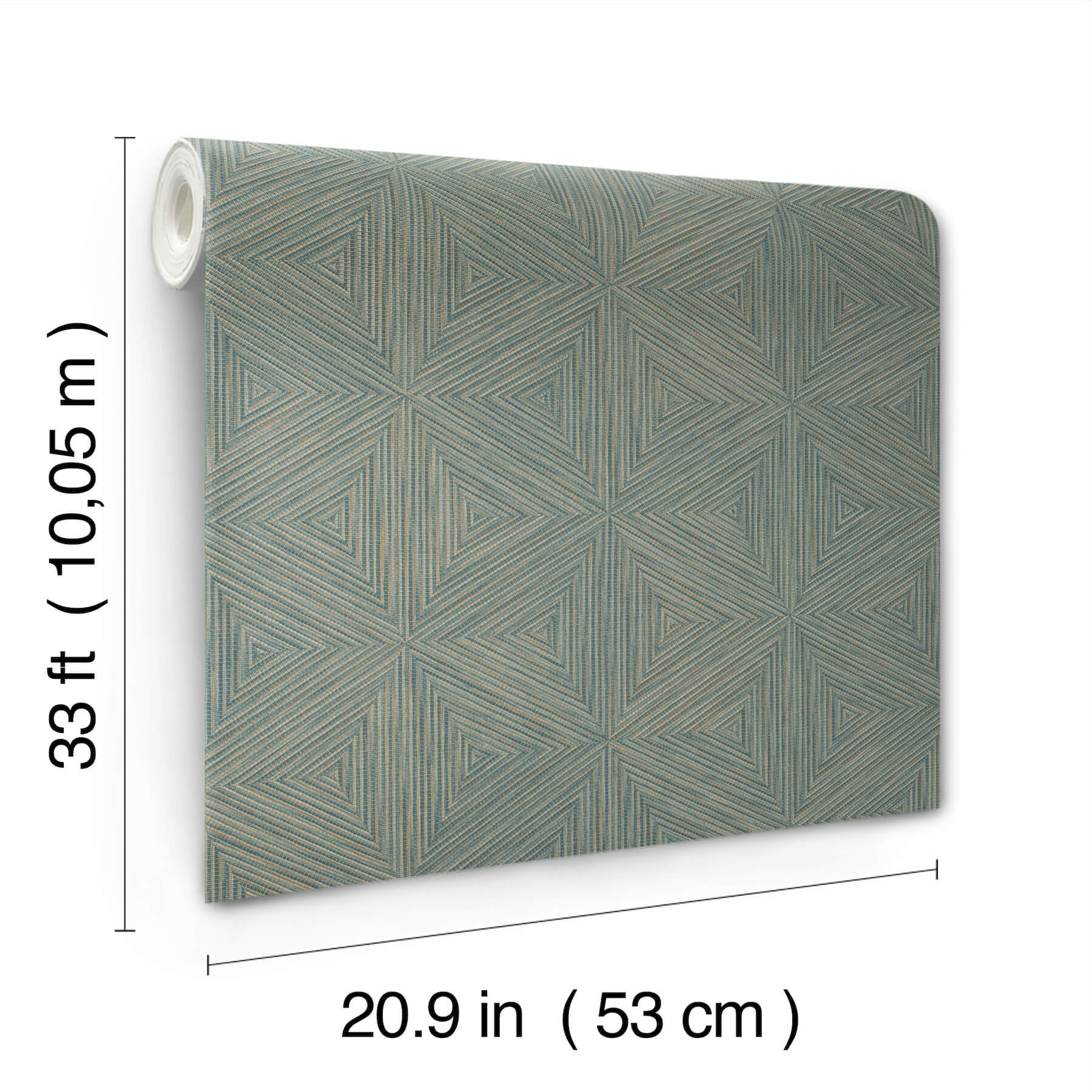 anara-teal-geo-faux-grasscloth-wallpaper-york-wallcoverings-4202-571271 - York Wallcoverings Papel pintado