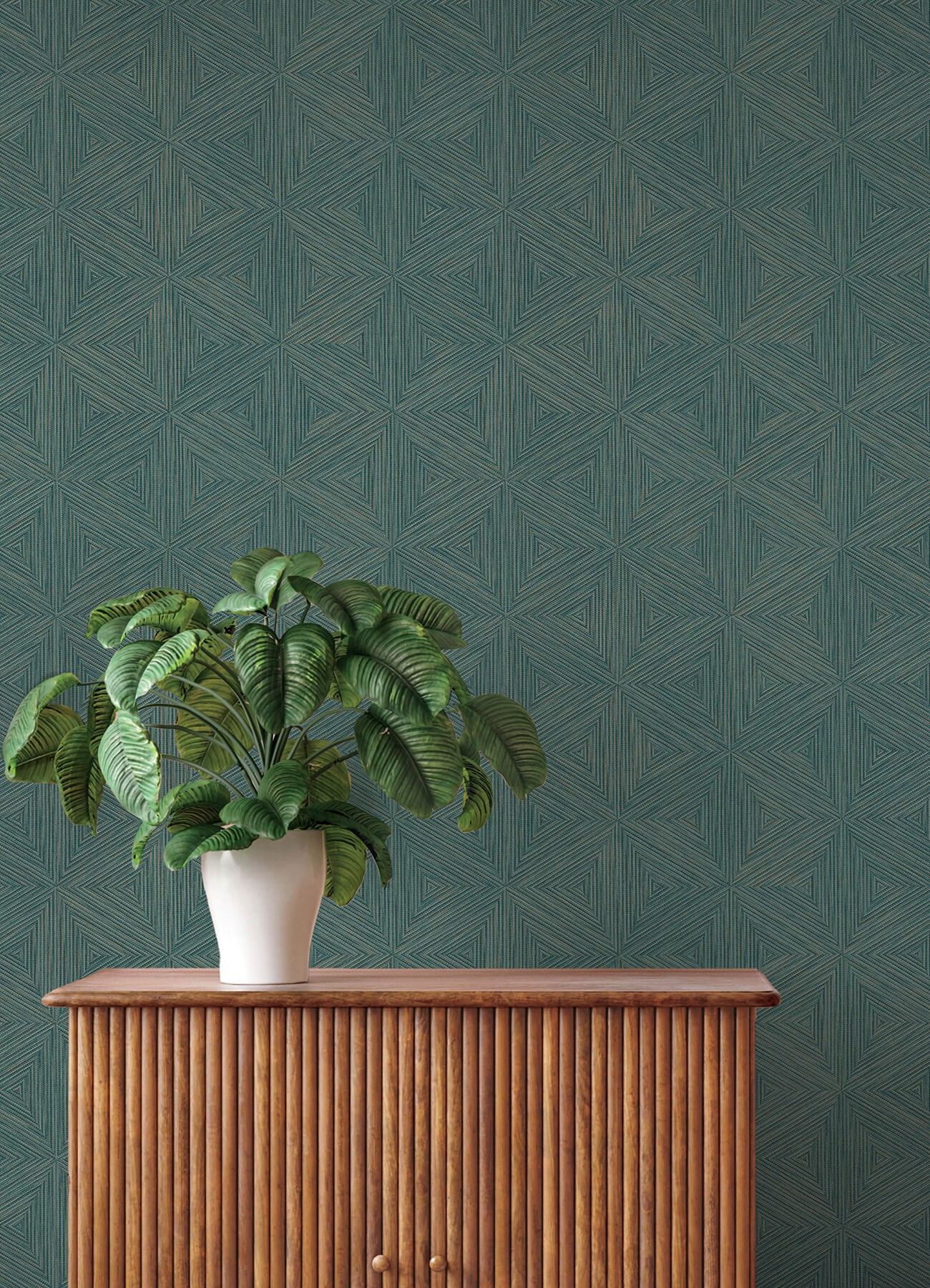 anara-teal-geo-faux-grasscloth-wallpaper-york-wallcoverings-4202-571271 - York Wallcoverings Papel pintado
