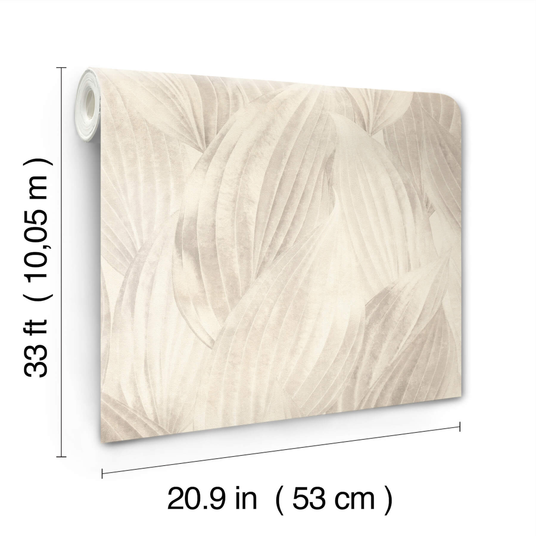 melora-light-grey-leaf-wallpaper-york-wallcoverings-4202-571516 - York Wallcoverings Papel pintado