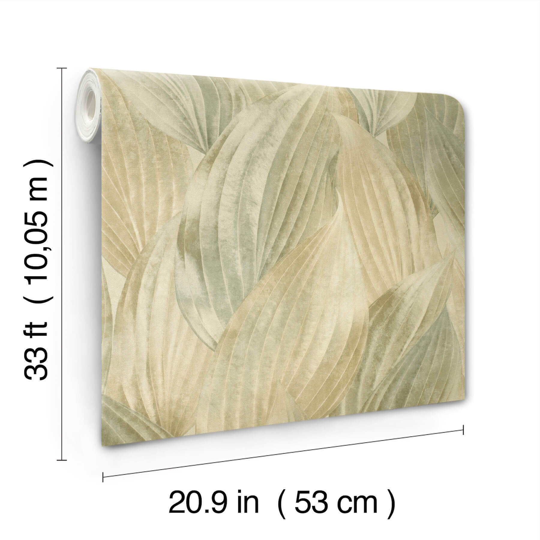 melora-green-leaf-wallpaper-york-wallcoverings-4202-571547 - York Wallcoverings Papel pintado