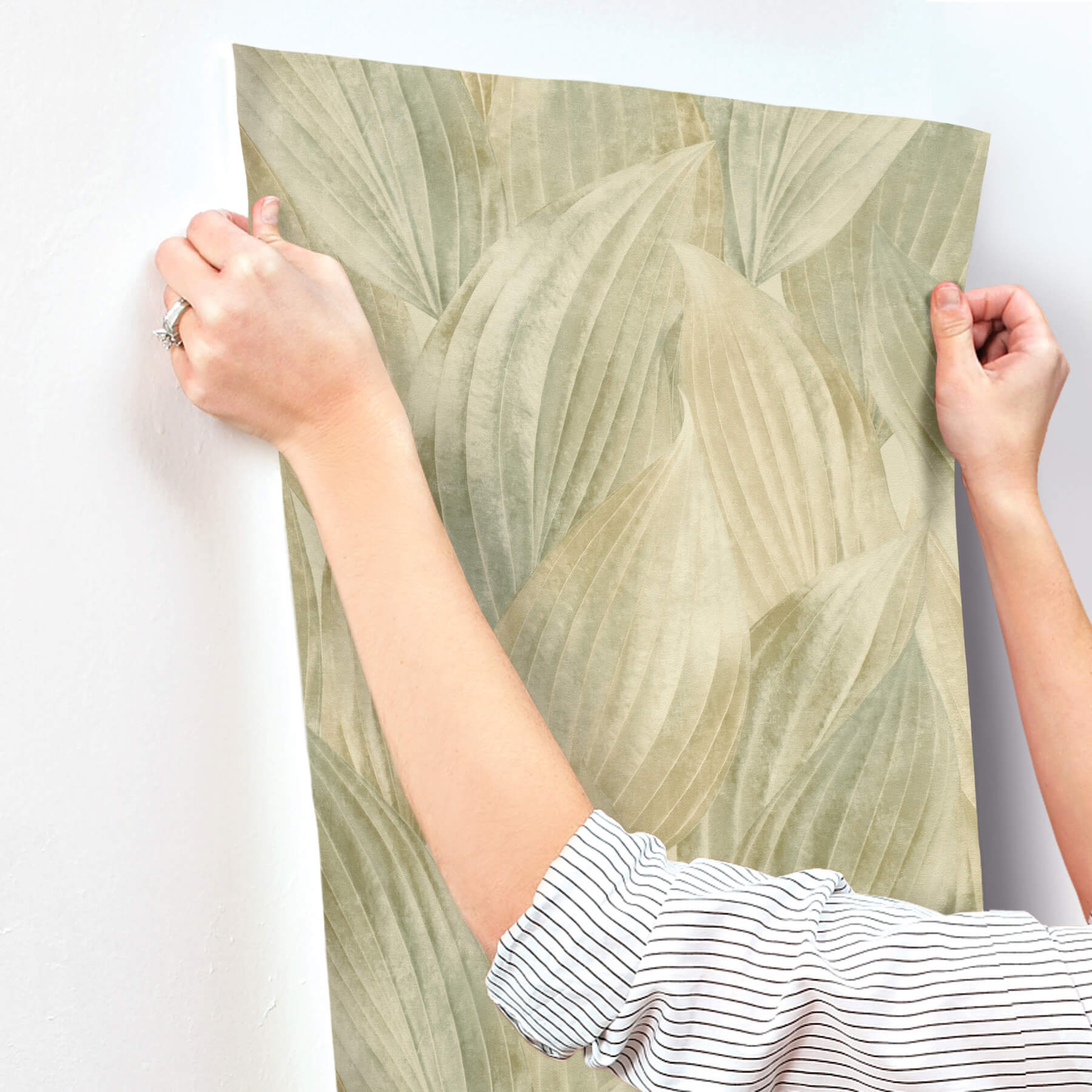 melora-green-leaf-wallpaper-york-wallcoverings-4202-571547 - York Wallcoverings Papel pintado