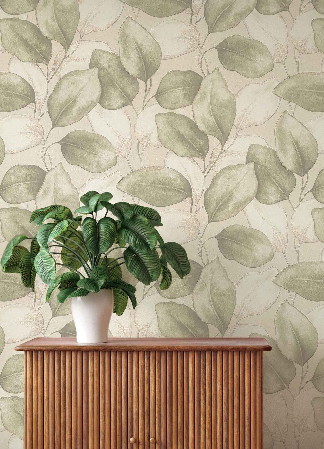 Evanthe Sage Vine Wallpaper - York Wallcoverings - 4202-659870 - York Wallcoverings Wallpaper