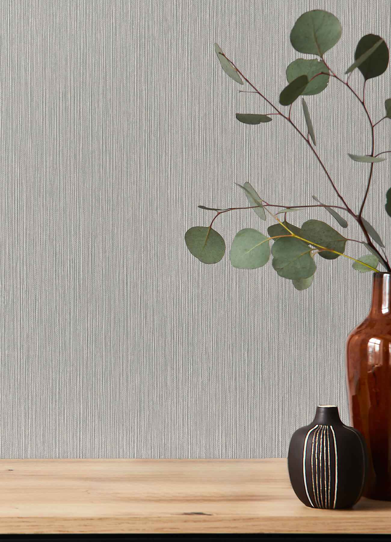 Oren Grey Shimmering Striations Wallpaper - York Wallcoverings - 4202-844368