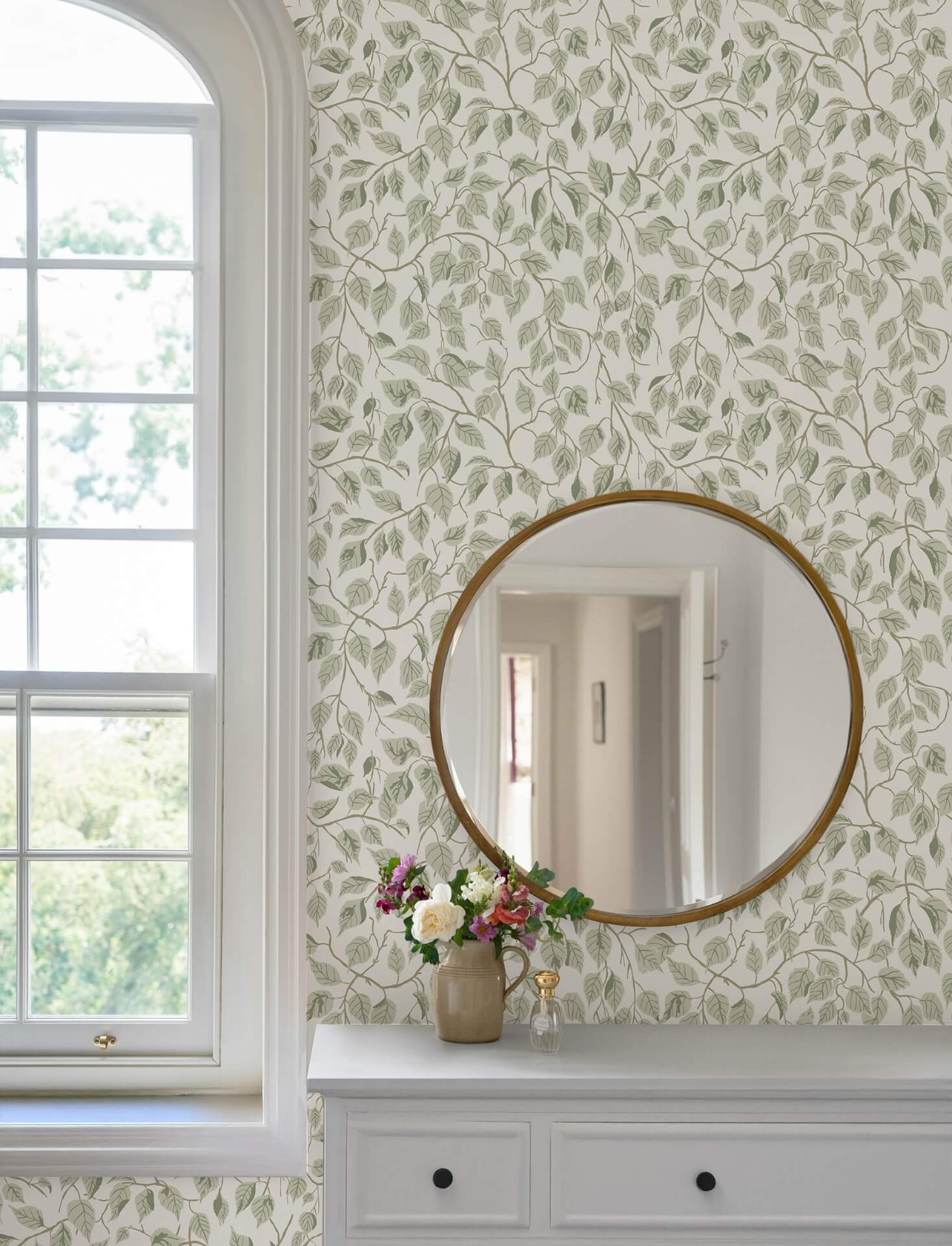 hngbjrk-sage-vine-wallpaper-york-wallcoverings-4201-20107 - York Wallcoverings Wallpaper