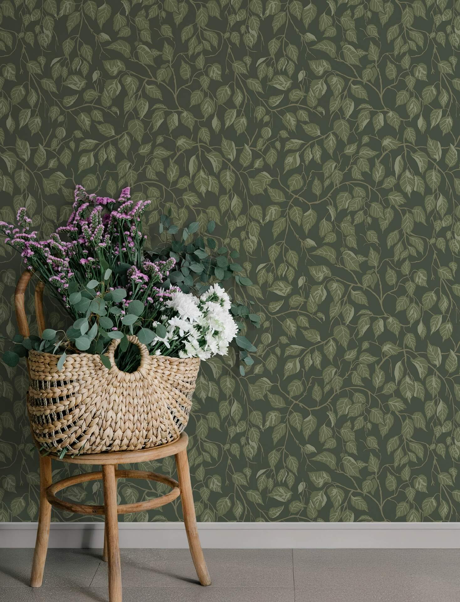 hngbjrk-evergreen-vine-wallpaper-york-wallcoverings-4201-20108 - York Wallcoverings Wallpaper