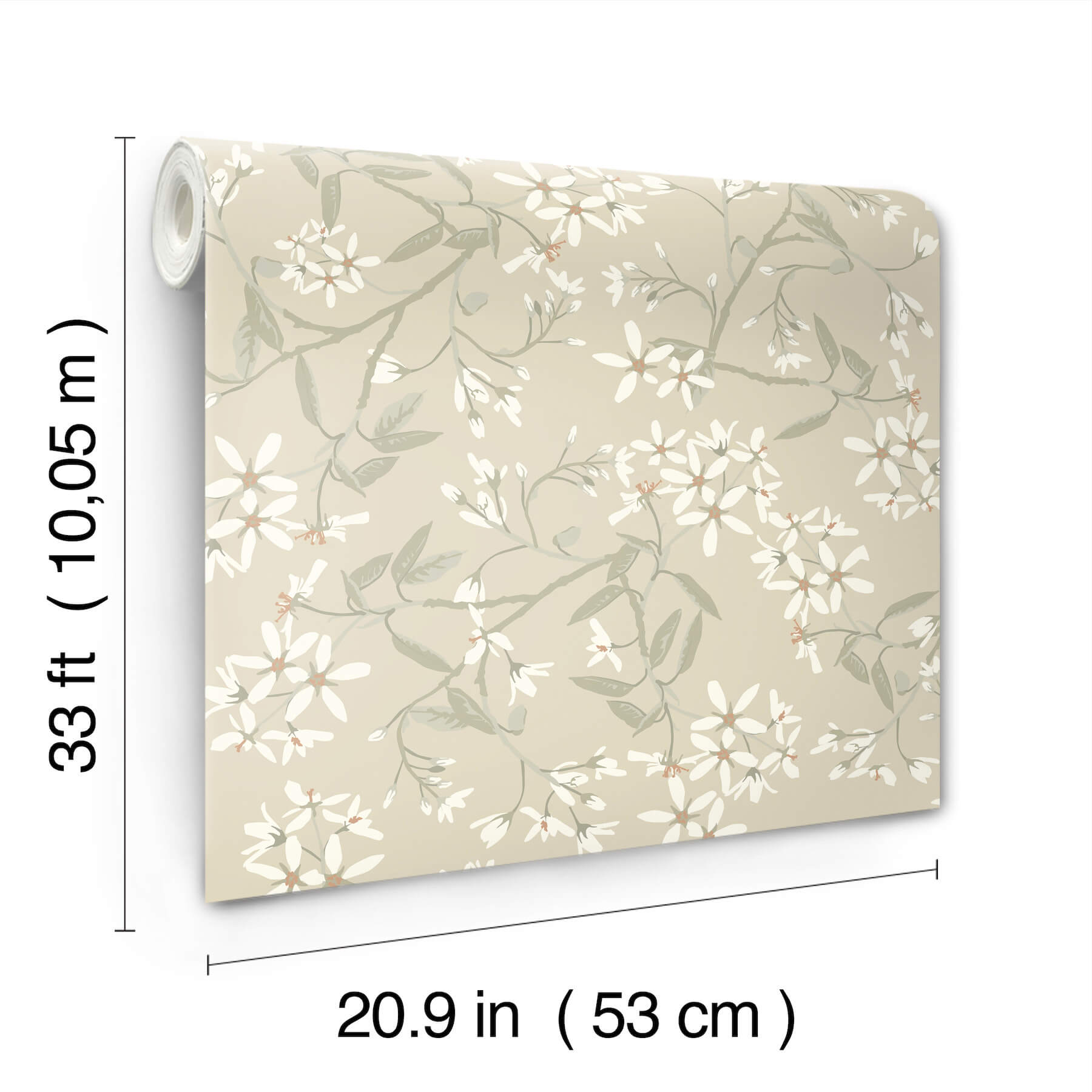 paradis-beige-bouquet-toss-wallpaper-york-wallcoverings-4201-20112 - York Wallcoverings Wallpaper