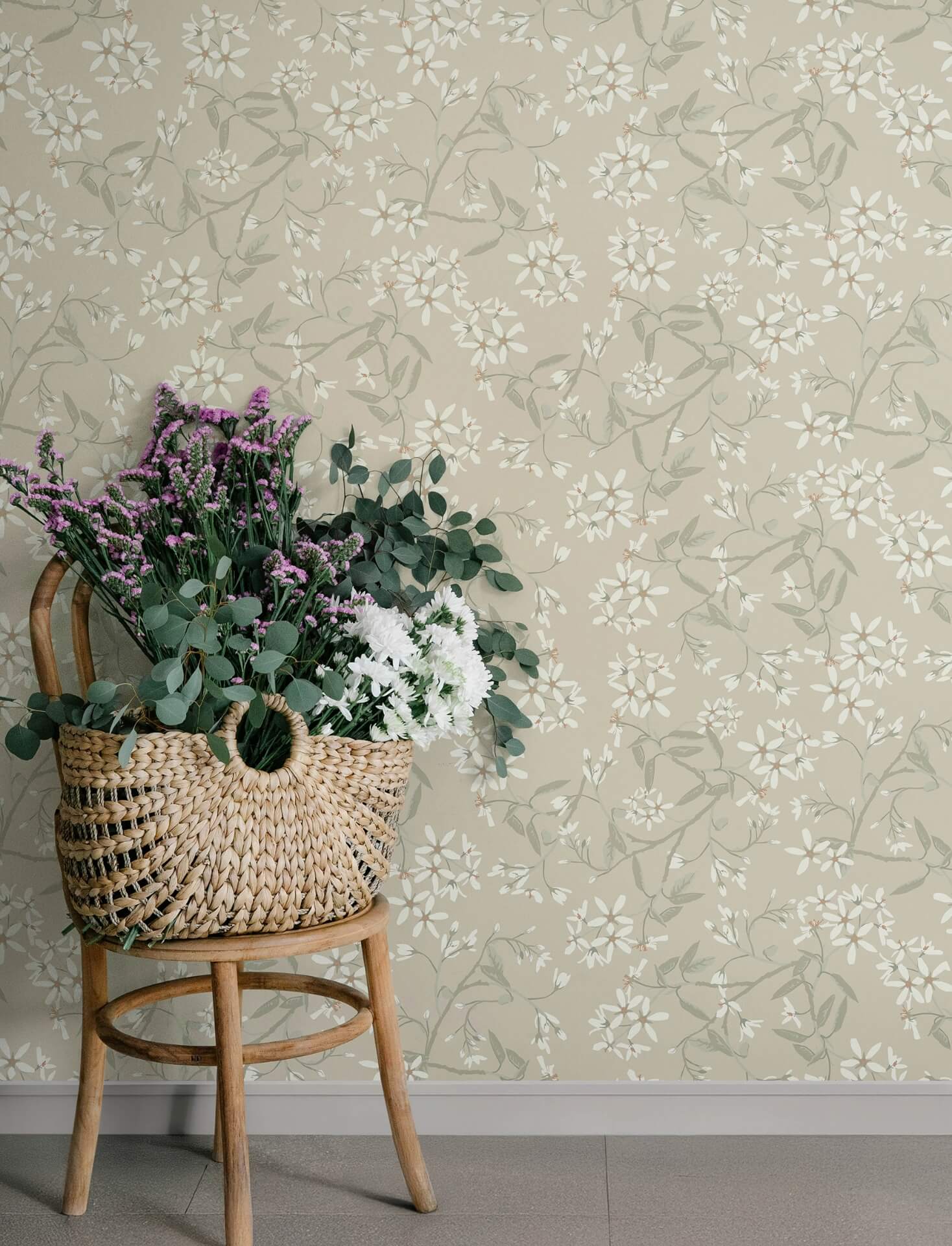 paradis-beige-bouquet-toss-wallpaper-york-wallcoverings-4201-20112 - York Wallcoverings Wallpaper