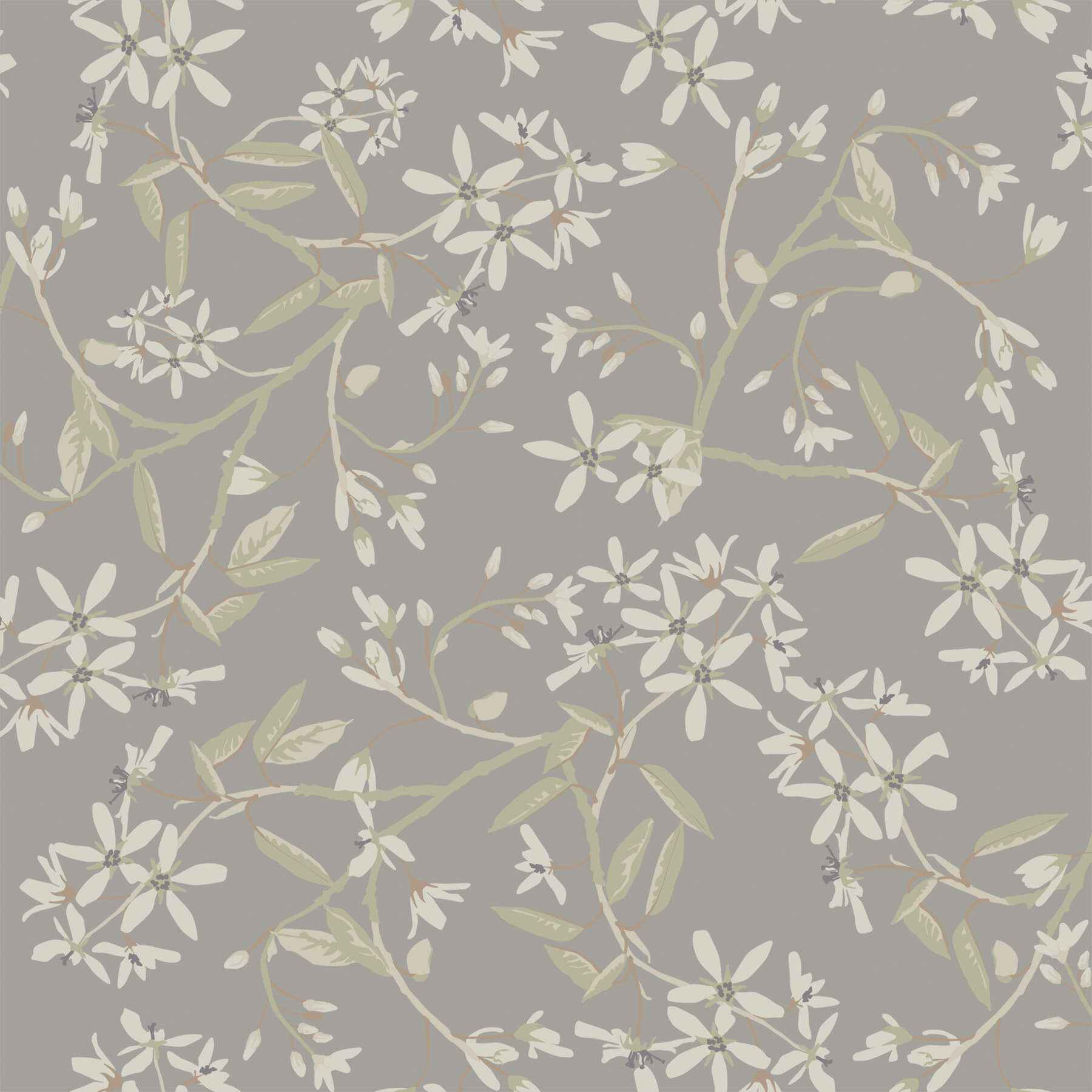 Paradis Slate Bouquet Toss Wallpaper - York Wallcoverings - 4201-20114 - York Wallcoverings Wallpaper