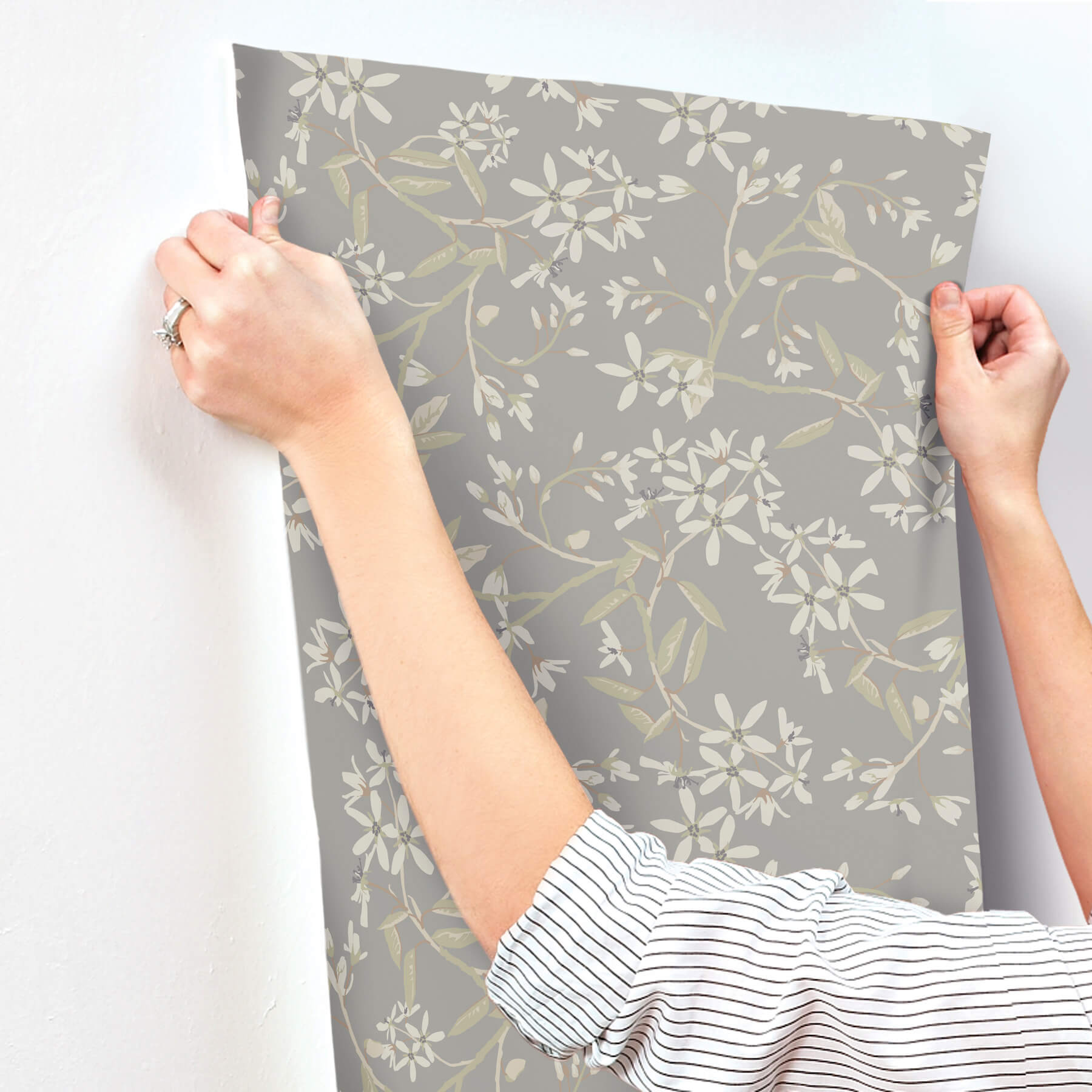 paradis-slate-bouquet-toss-wallpaper-york-wallcoverings-4201-20114 - York Wallcoverings Wallpaper
