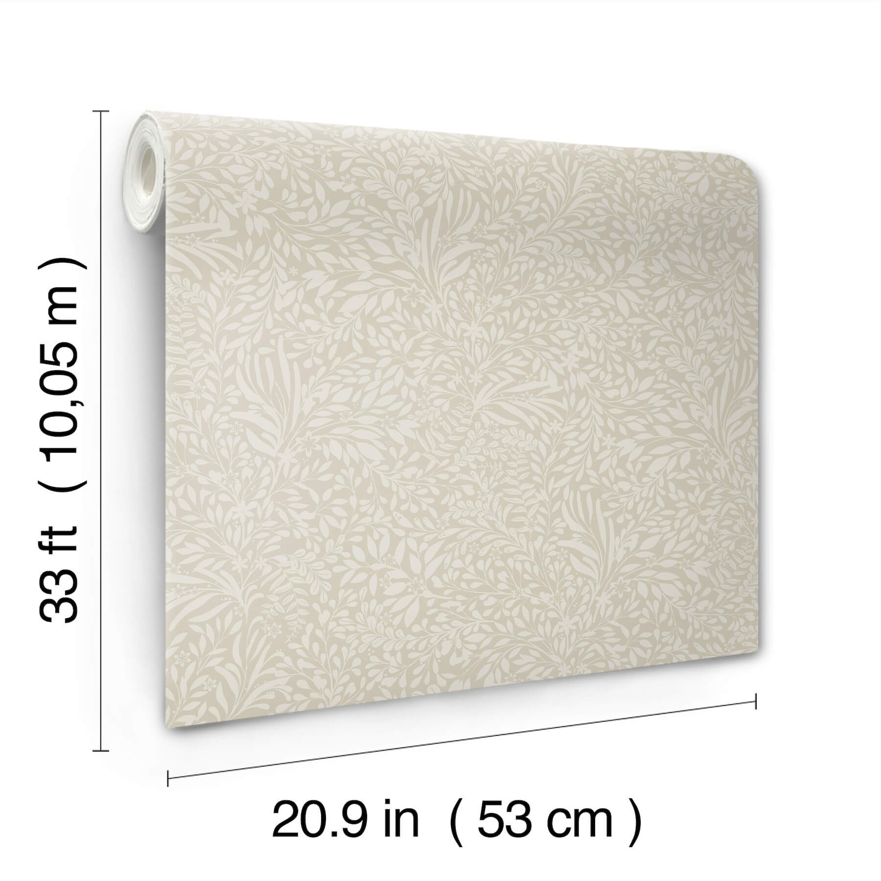 kristina-taupe-botanical-wallpaper-york-wallcoverings-4201-20127 - York Wallcoverings Papel pintado